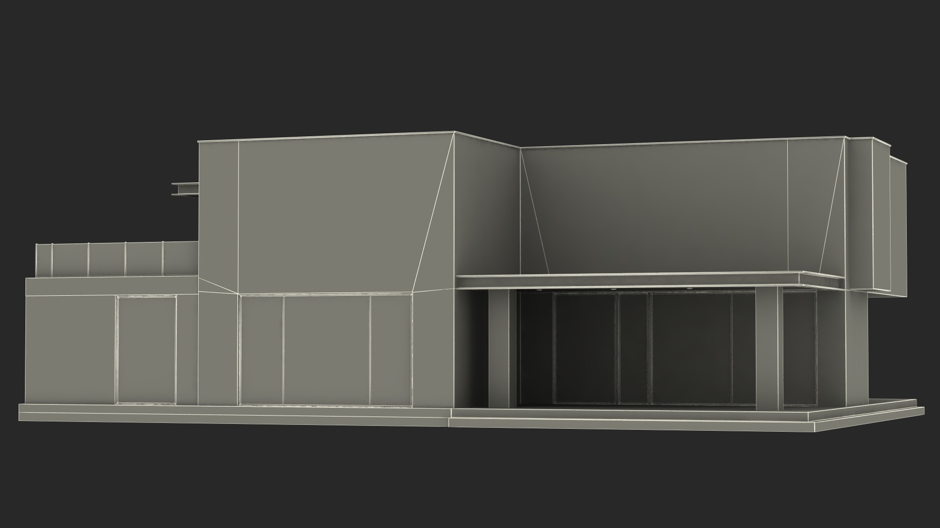 Modern House Pool 3D