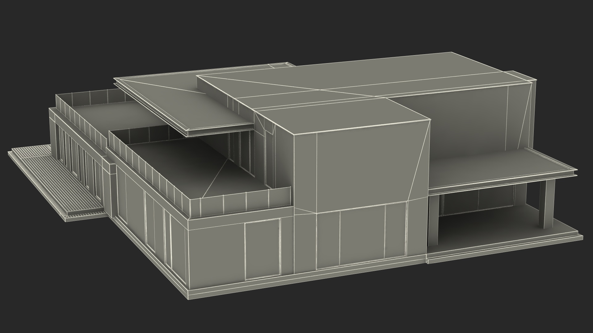 Modern House Pool 3D