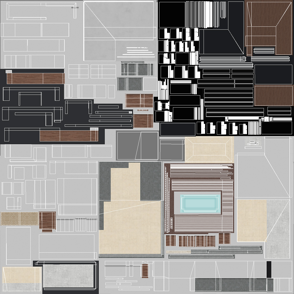 Modern House Pool 3D