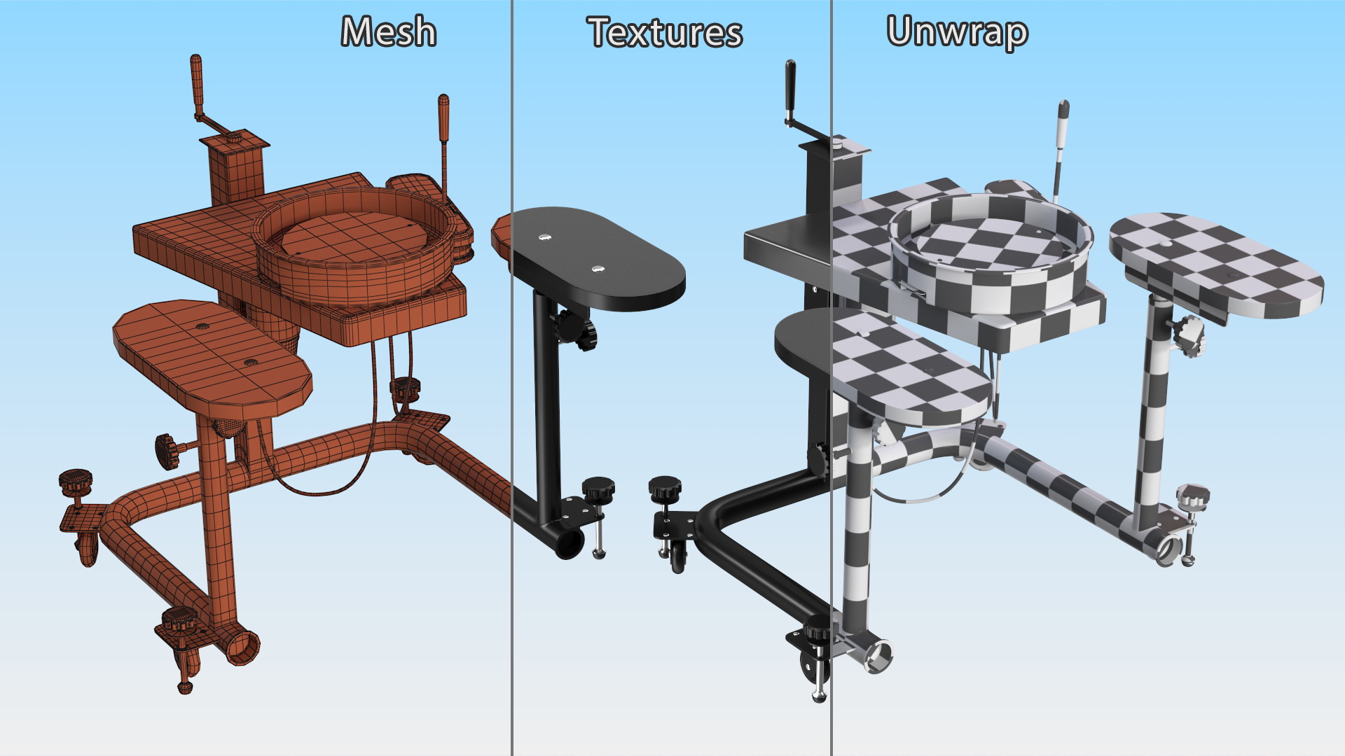 3D Black Pottery Wheel Brent Model B model