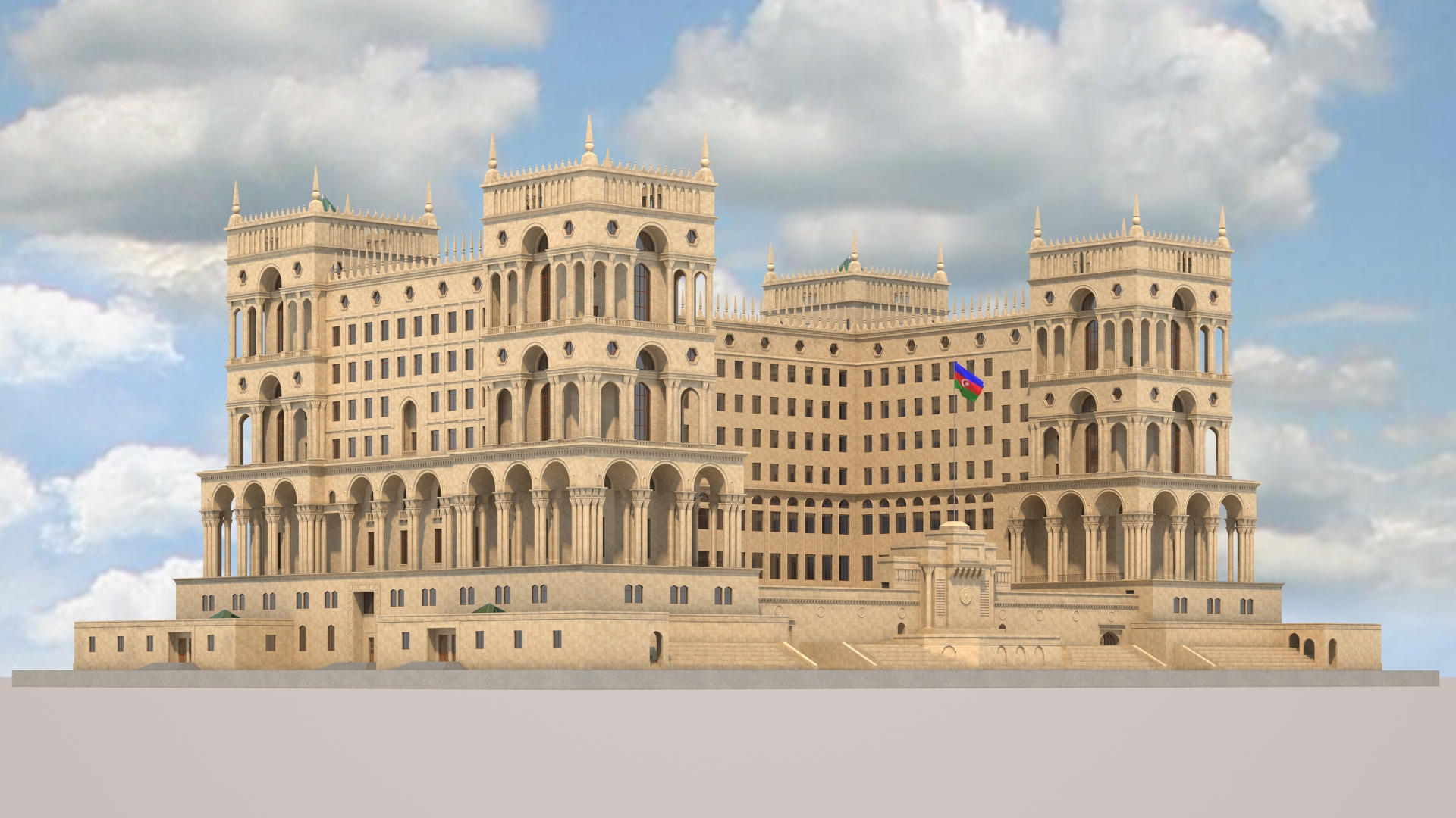 Government House of Baku 3D model