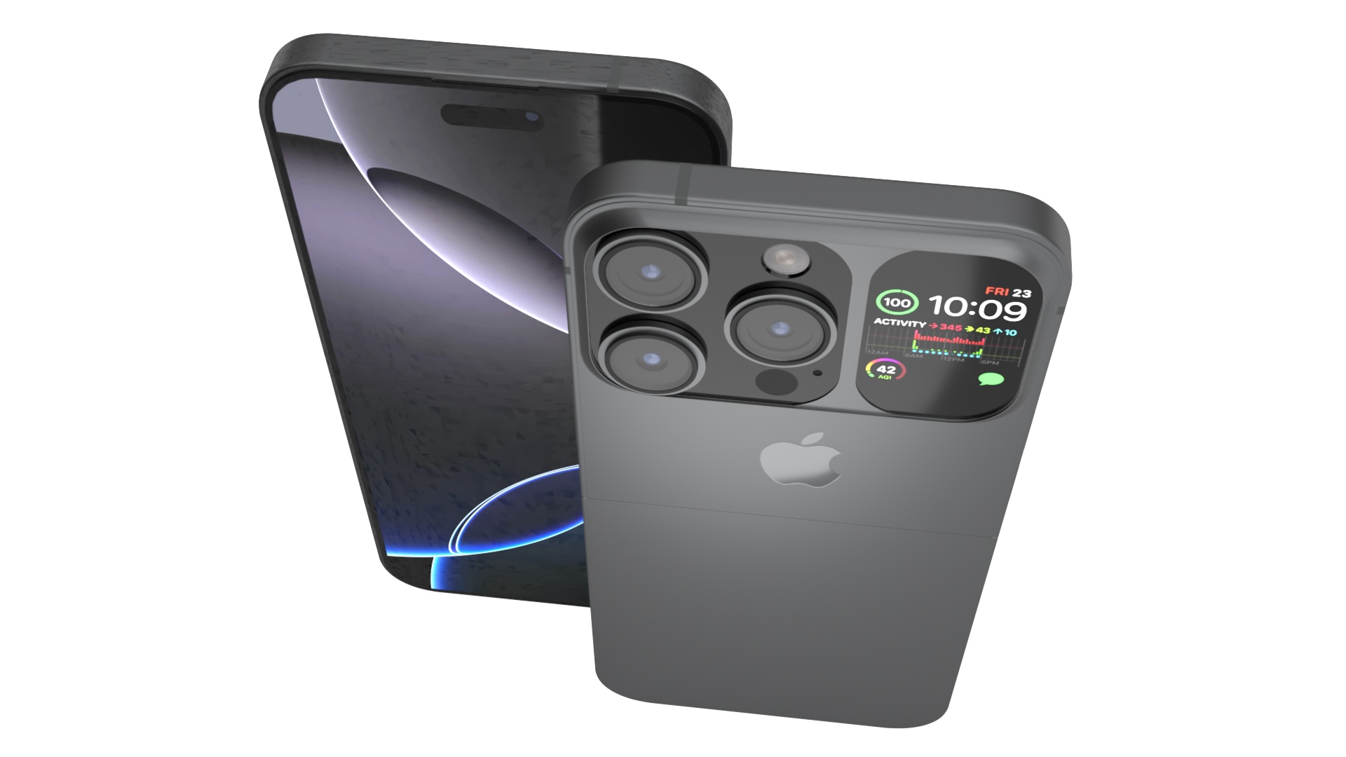 iPhone Flip Space Gray 3D
