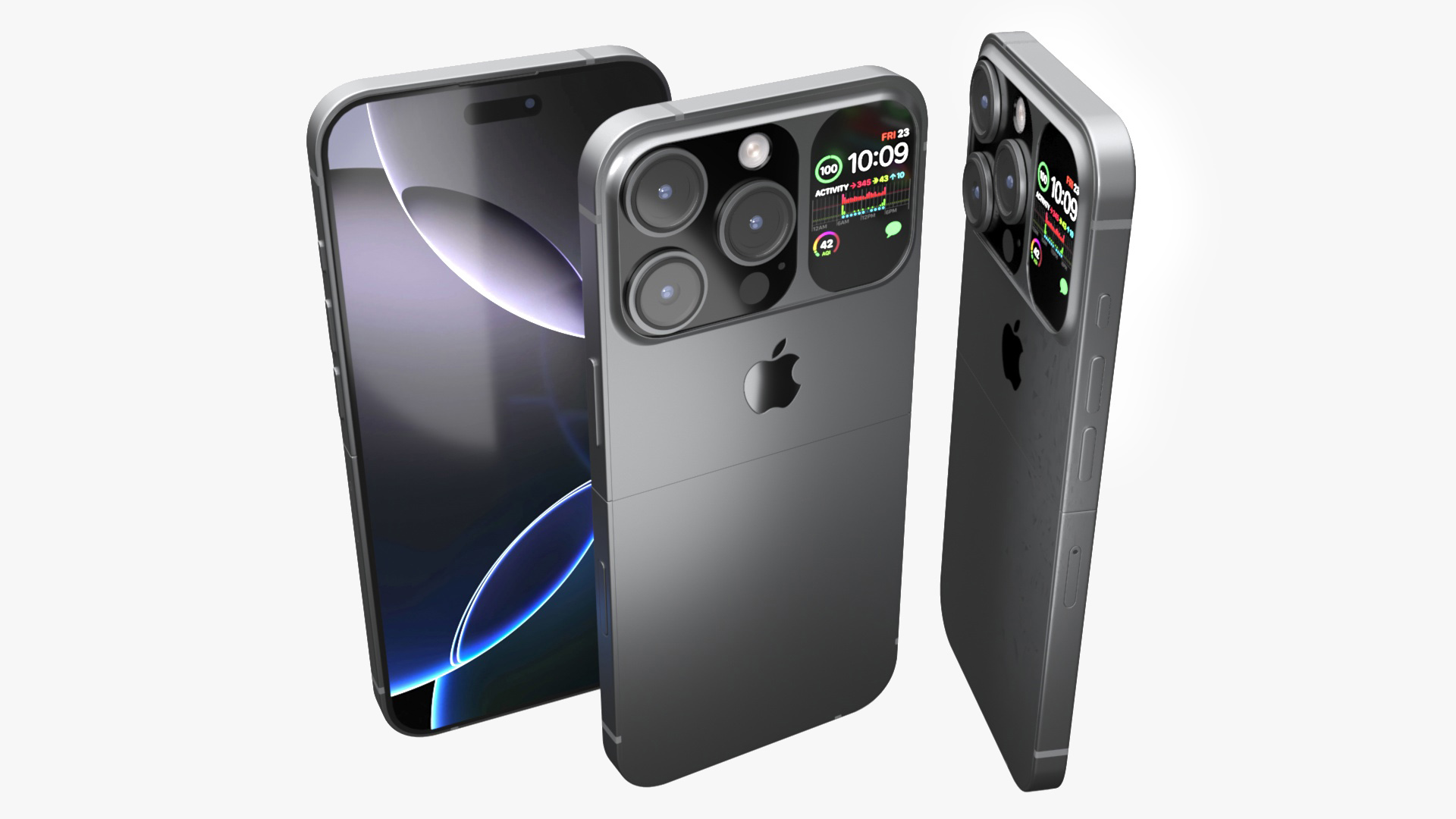 iPhone Flip Space Gray 3D