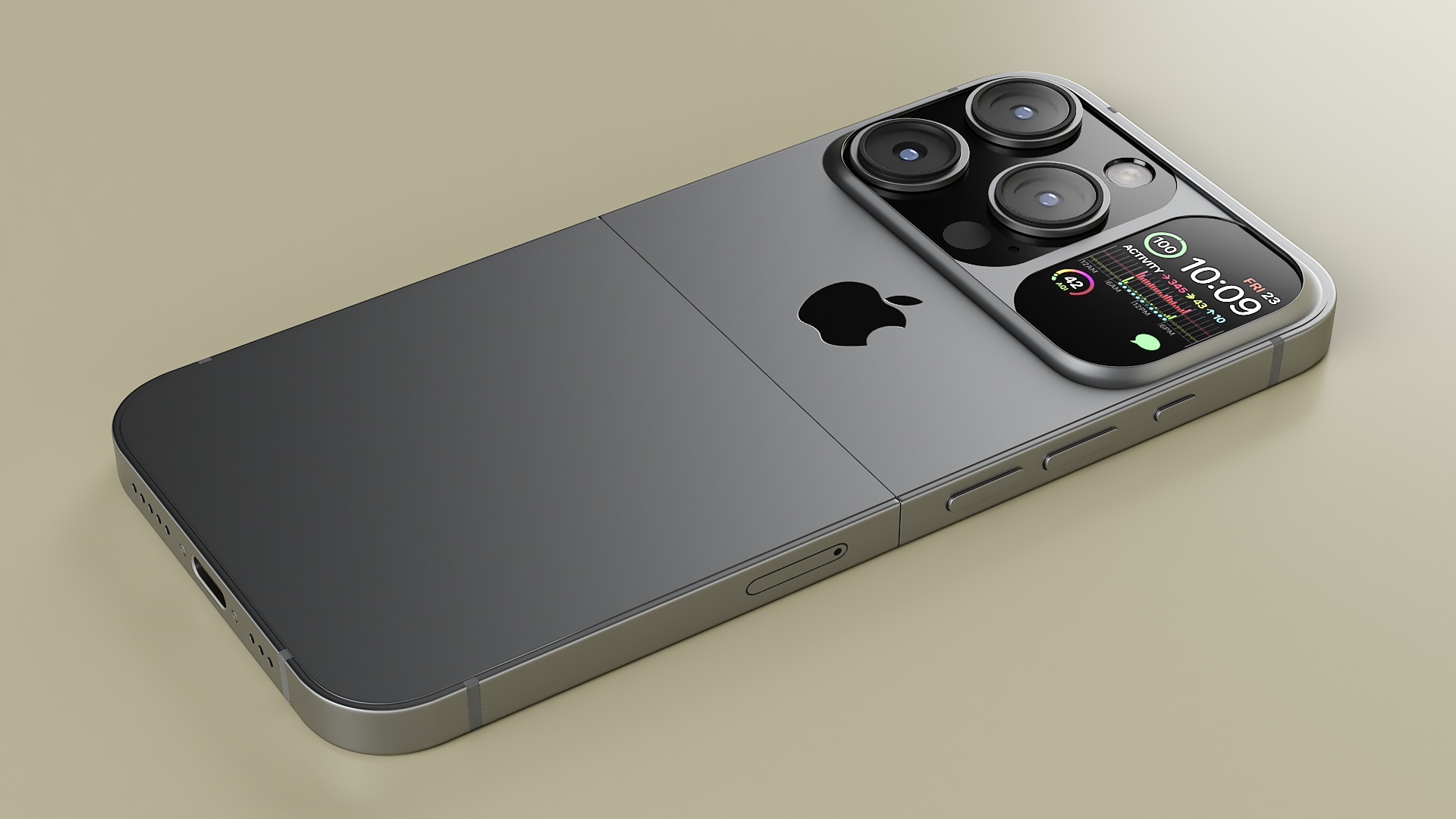 iPhone Flip Space Gray 3D