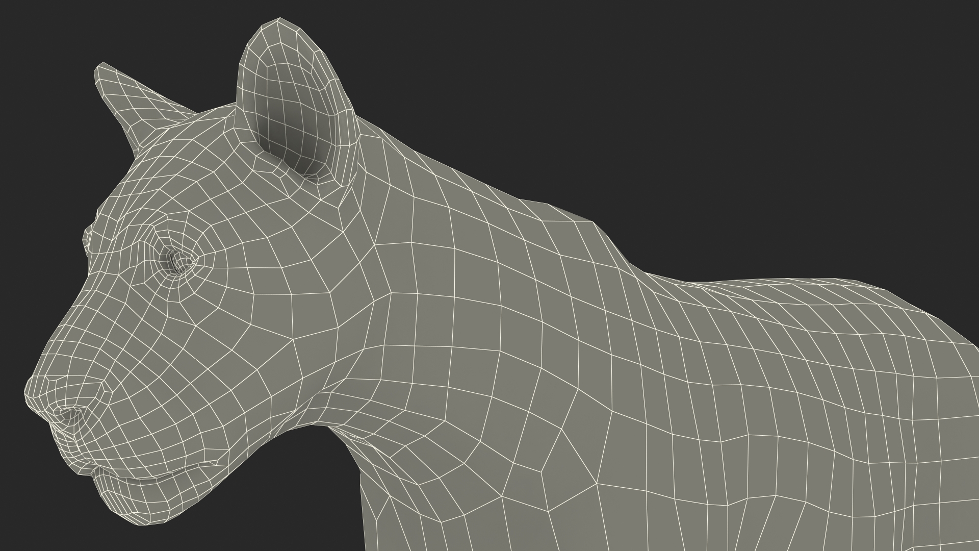 3D Young Lion Walking Pose model