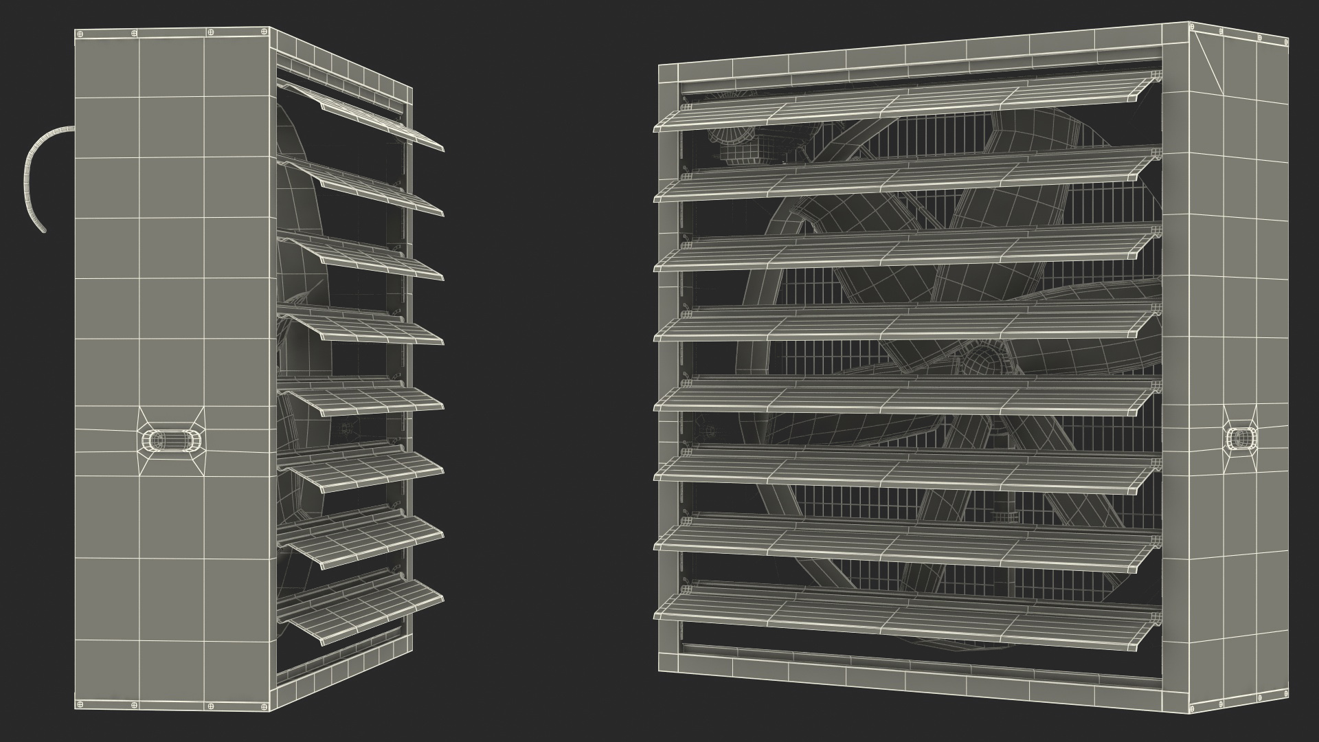 Cooling Exhaust Fan Vent Open 3D model