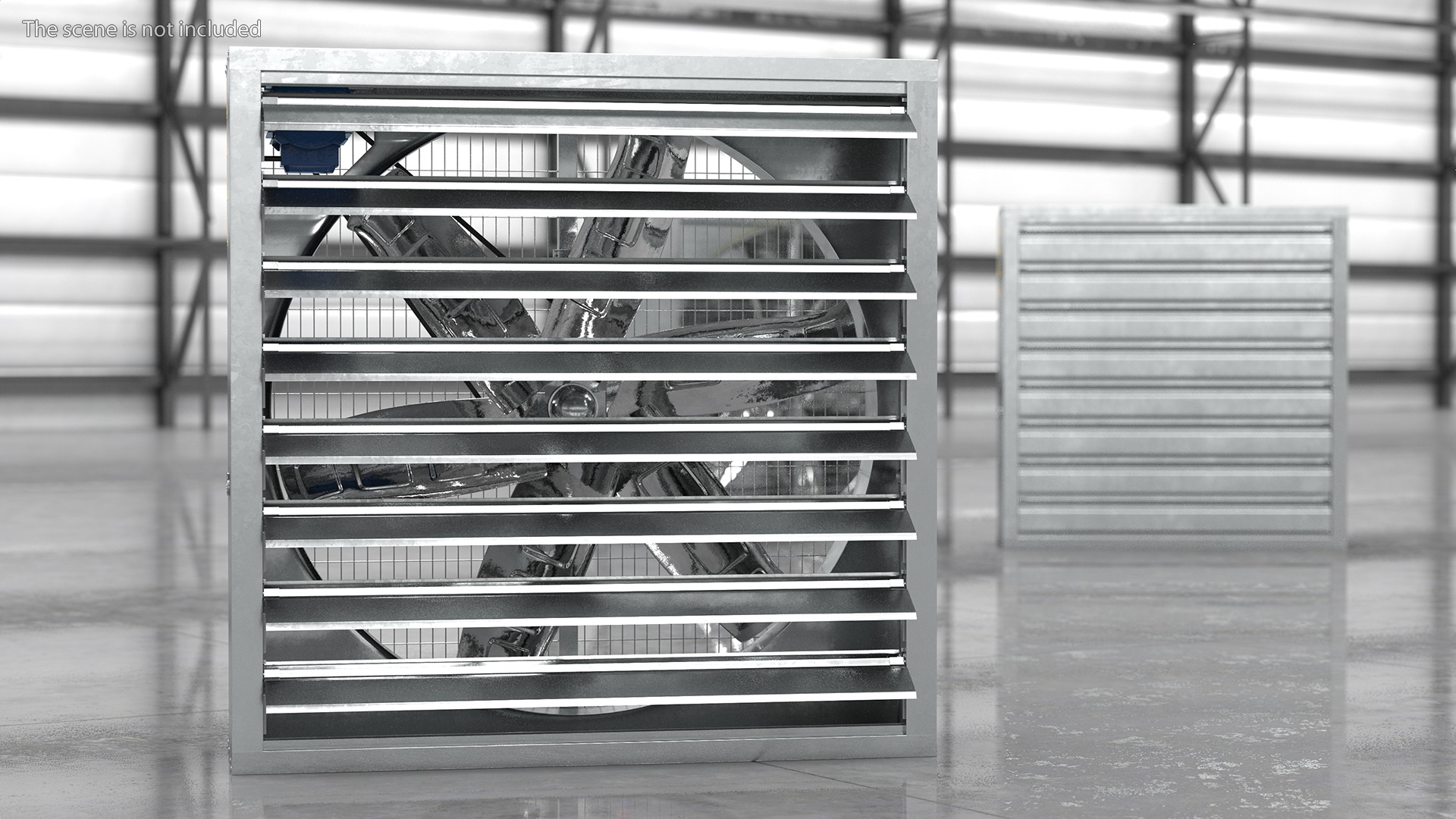 Cooling Exhaust Fan Vent Open 3D model
