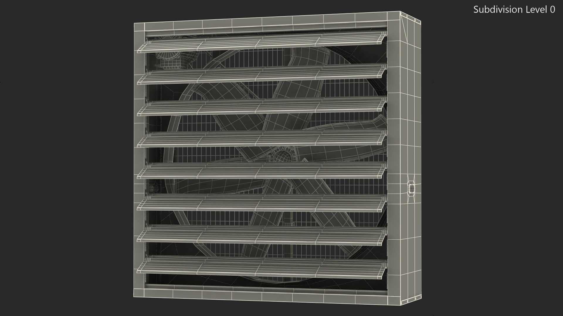 Cooling Exhaust Fan Vent Open 3D model