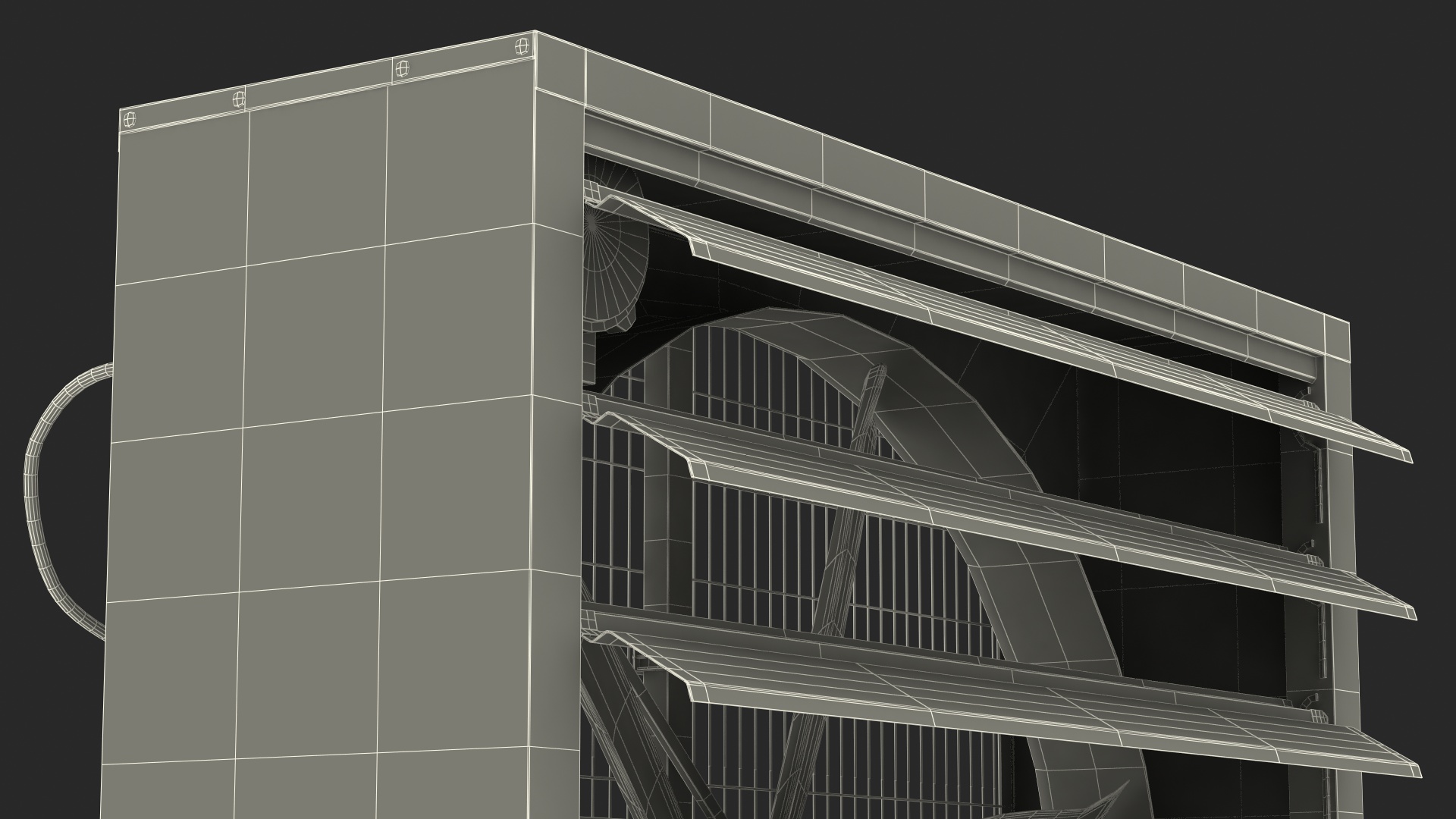 Cooling Exhaust Fan Vent Open 3D model