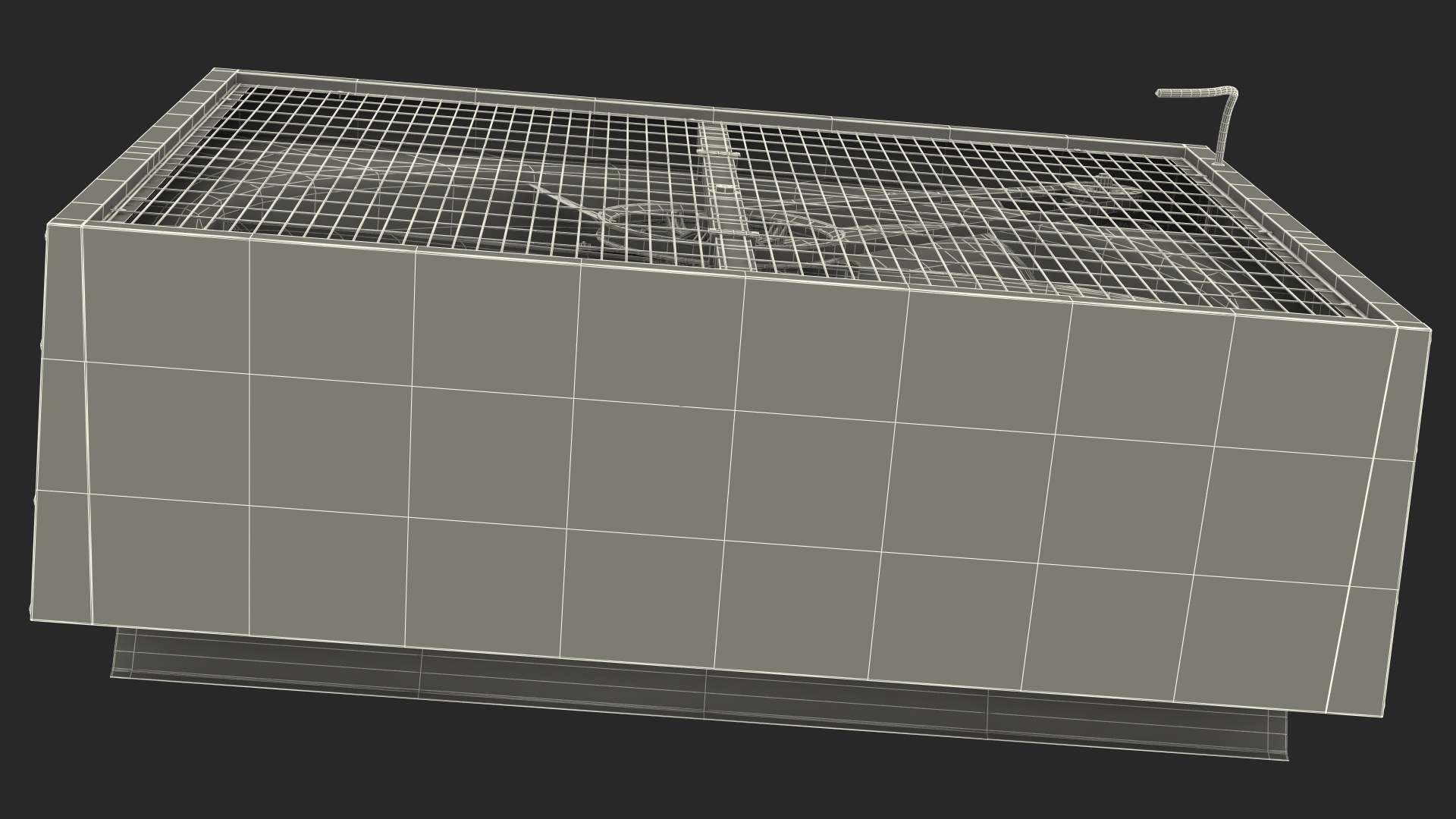 Cooling Exhaust Fan Vent Open 3D model