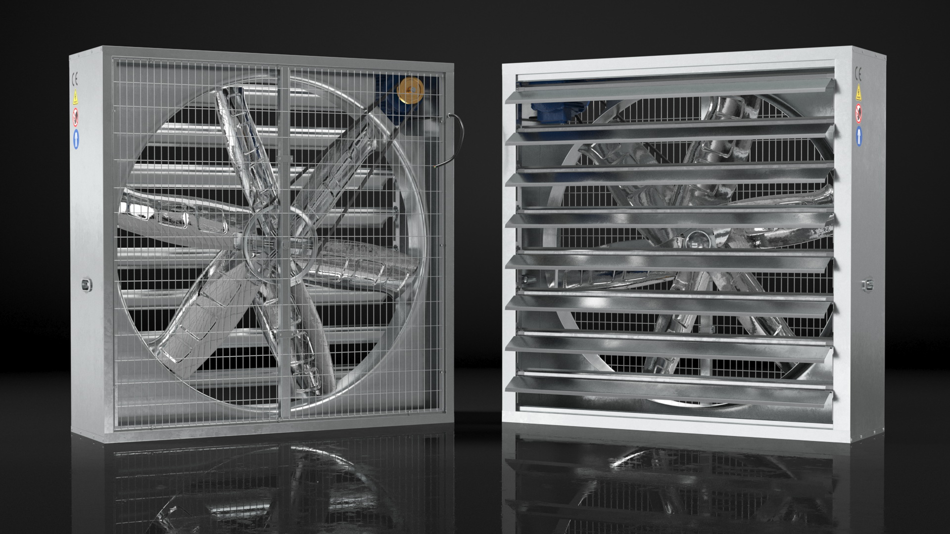 Cooling Exhaust Fan Vent Open 3D model