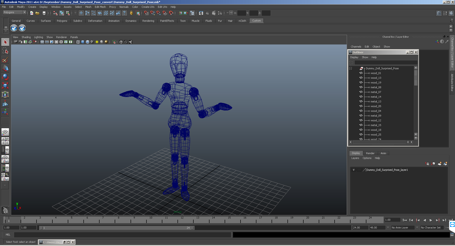 3D model Dummy Doll Surprised Pose