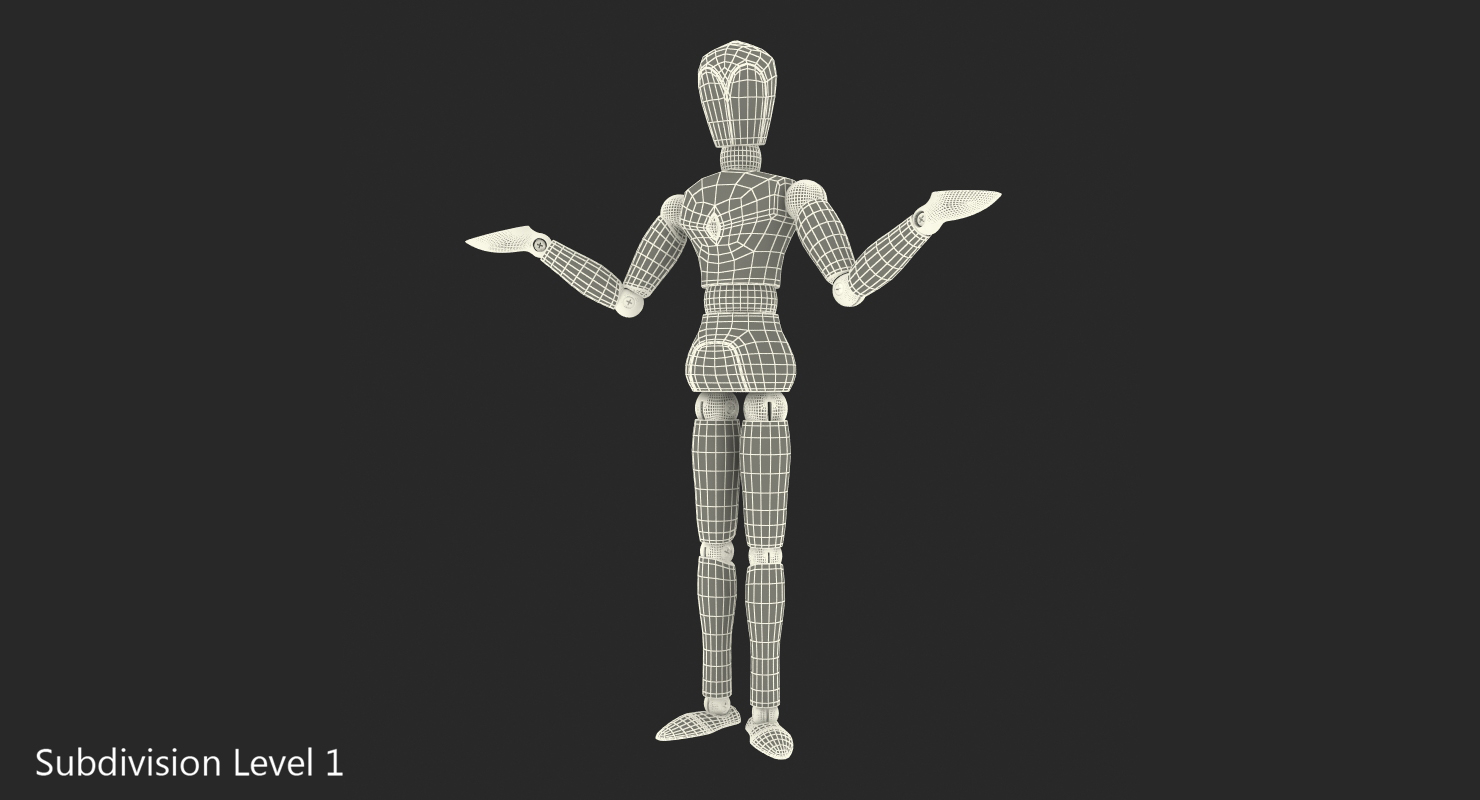 3D model Dummy Doll Surprised Pose