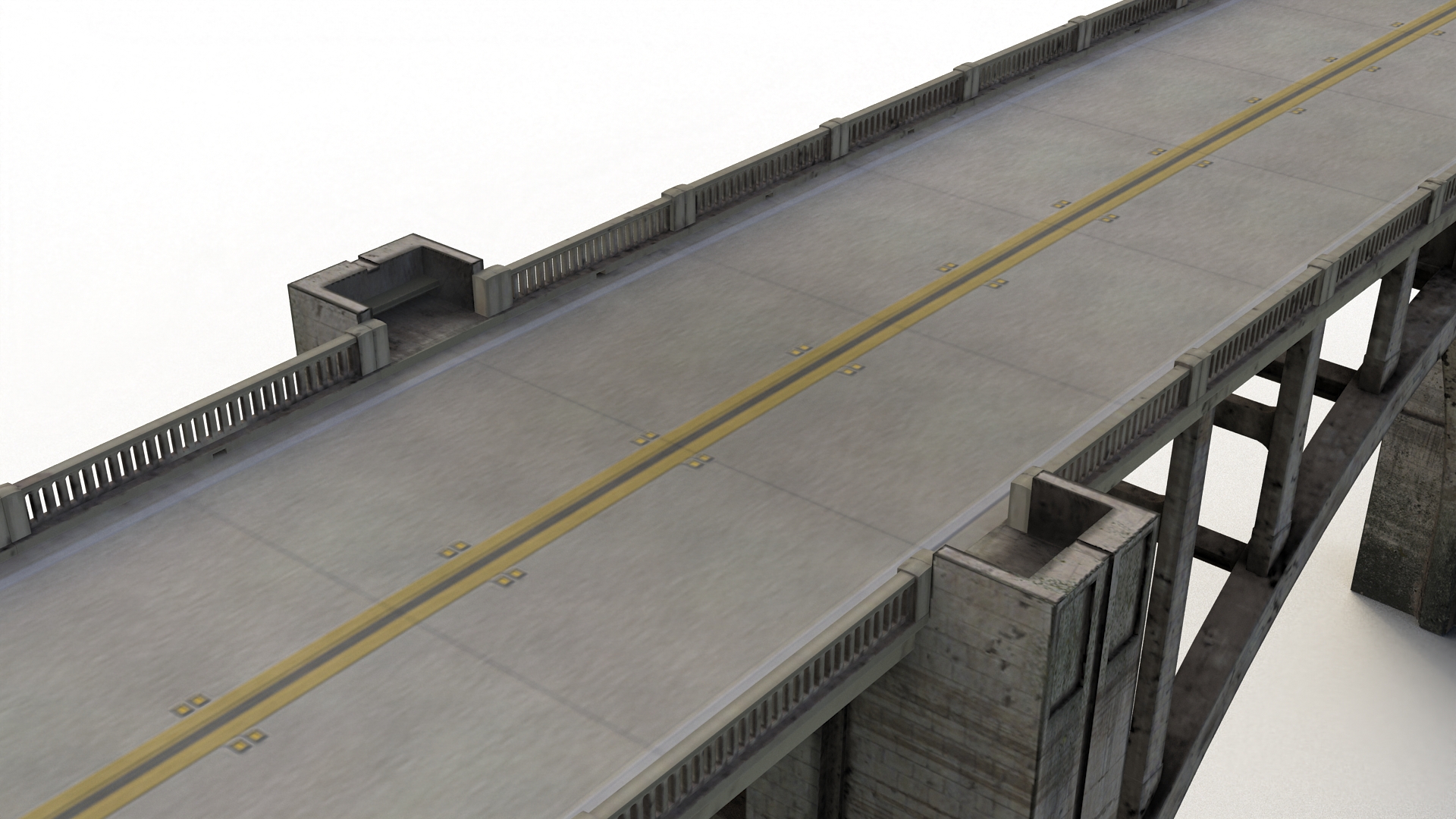 3D Arched Concrete Bridge in Big Sur model