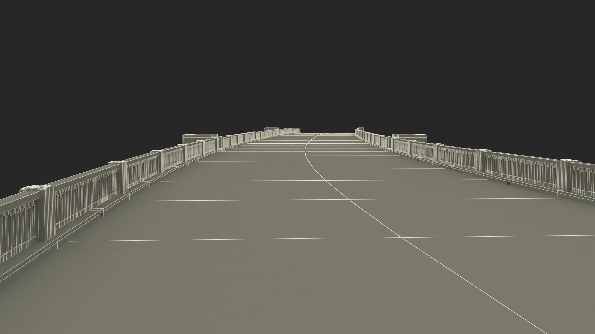 3D Arched Concrete Bridge in Big Sur model