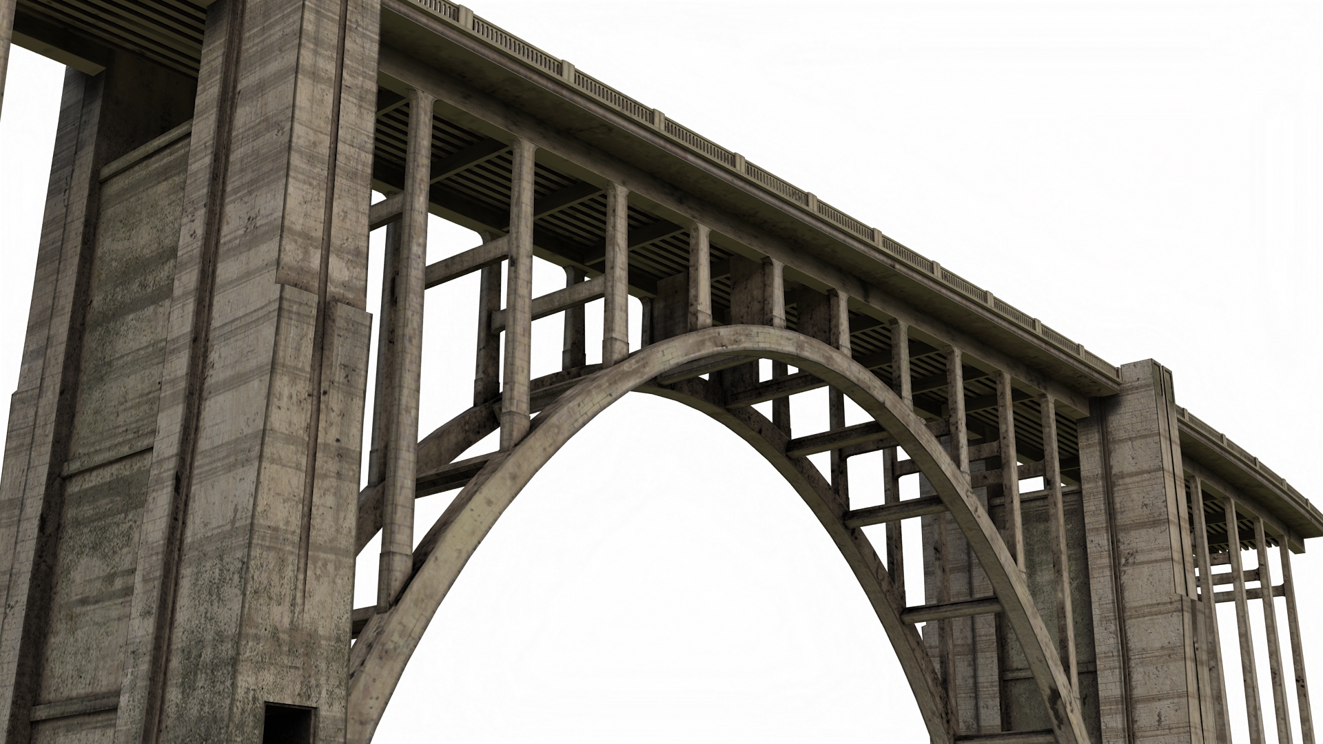 3D Arched Concrete Bridge in Big Sur model