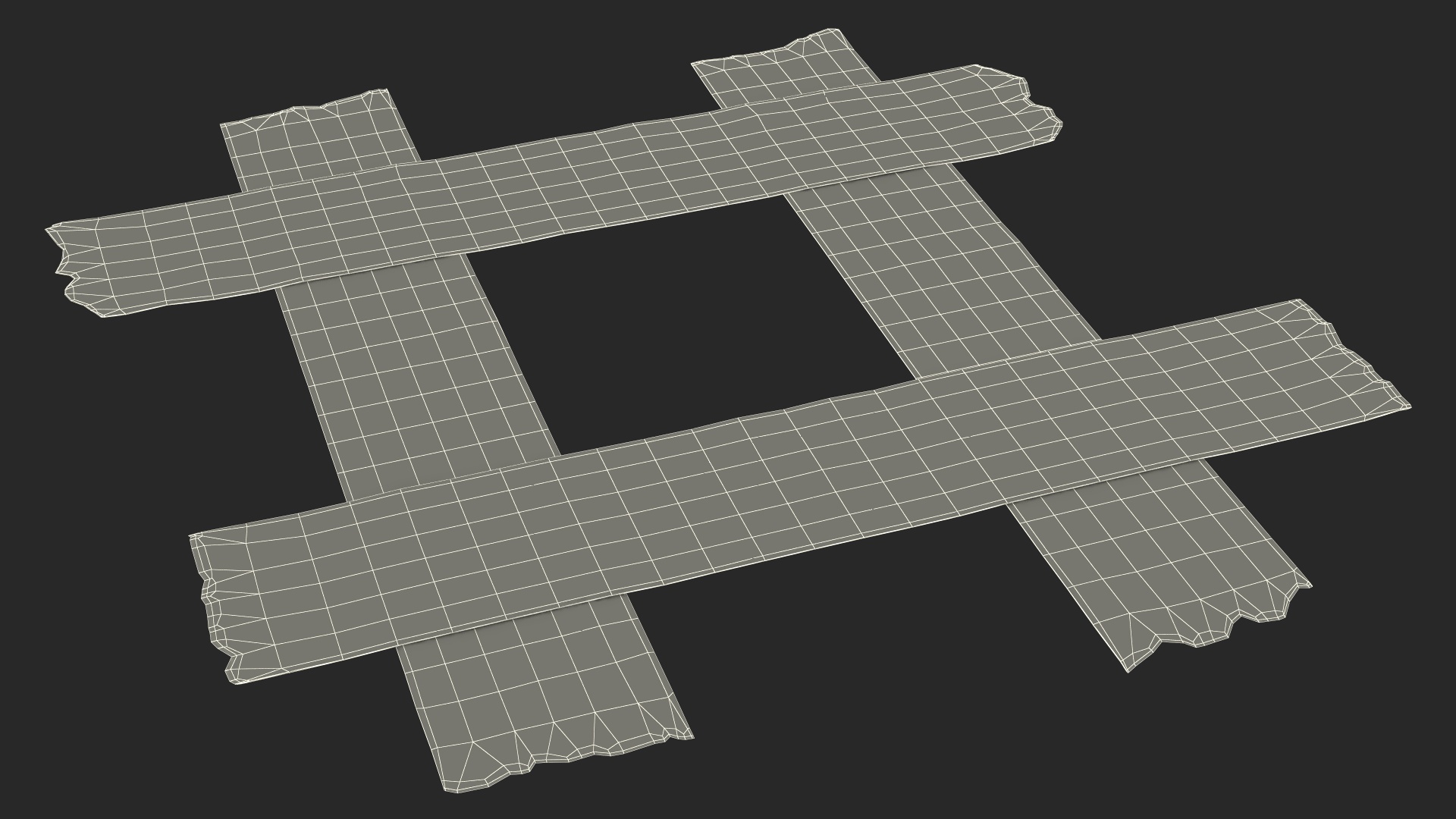 Adhesive Duct Tape Pieces Set 3D model