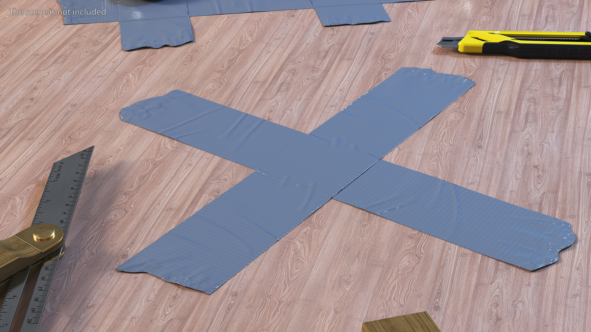 Adhesive Duct Tape Pieces Set 3D model