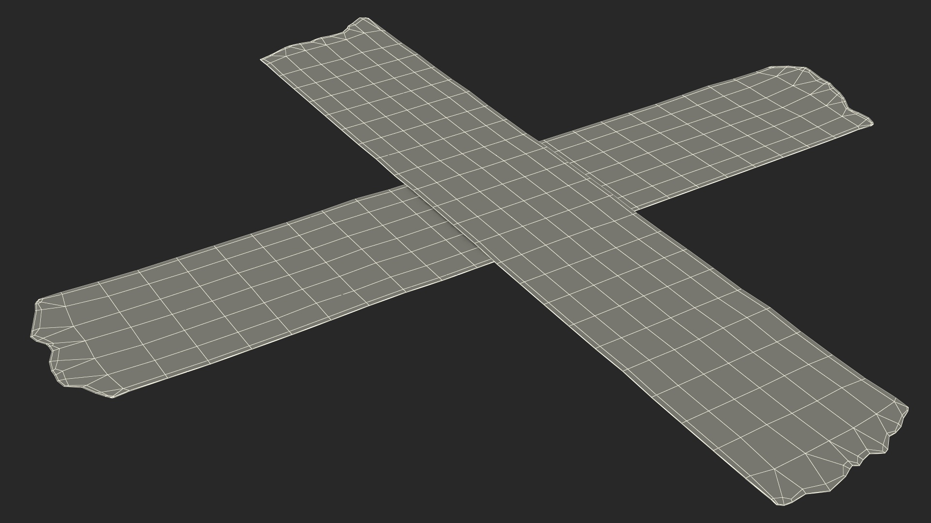 Adhesive Duct Tape Pieces Set 3D model