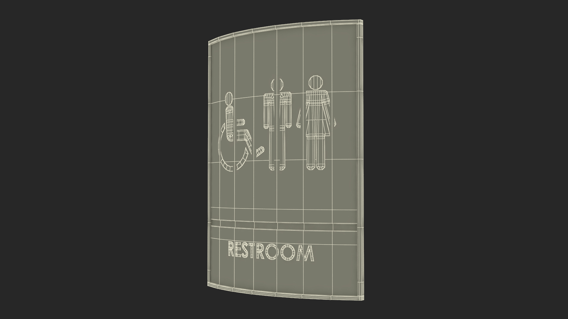 3D Unisex Accessible Restroom Sign