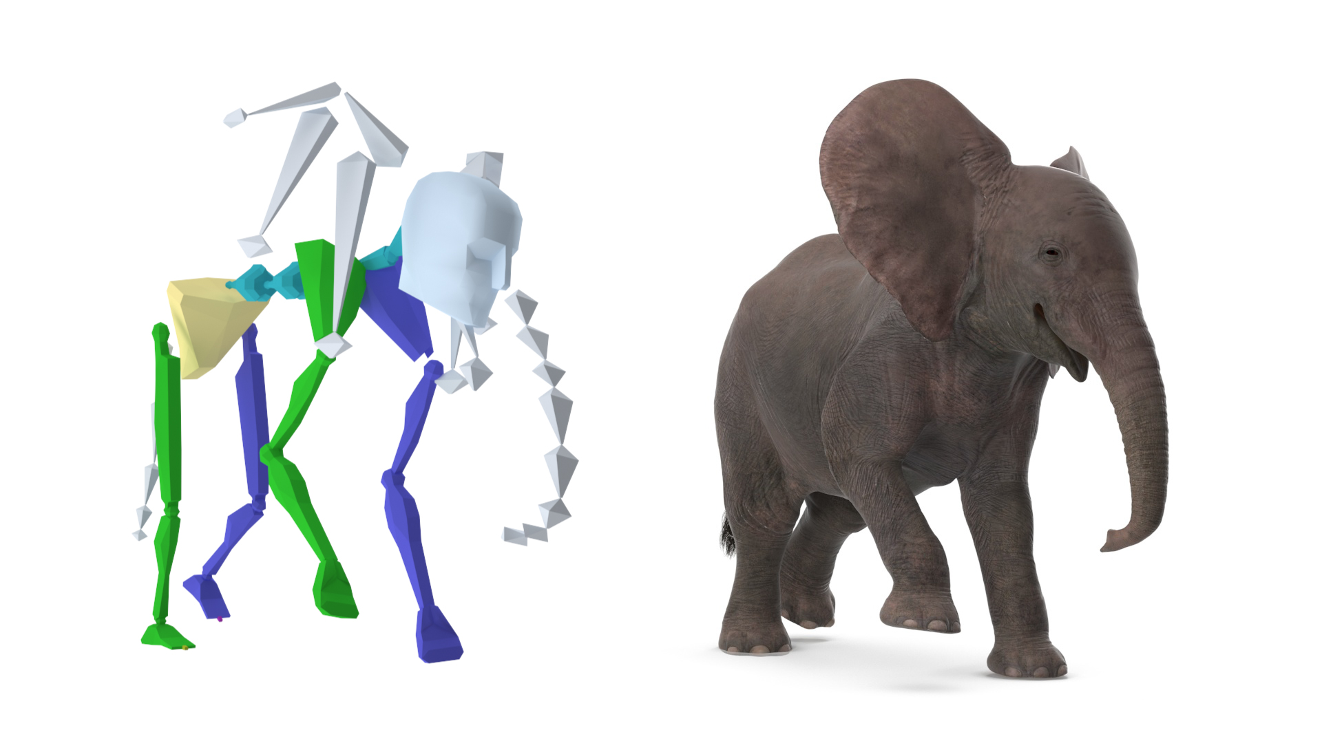 3D model Baby Elephant Rigged