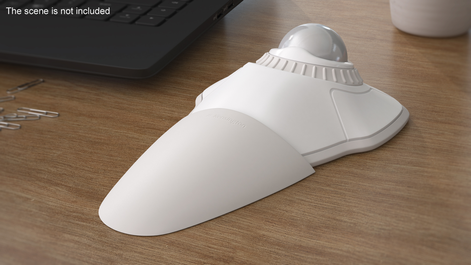 Trackball Mouse White Color 3D