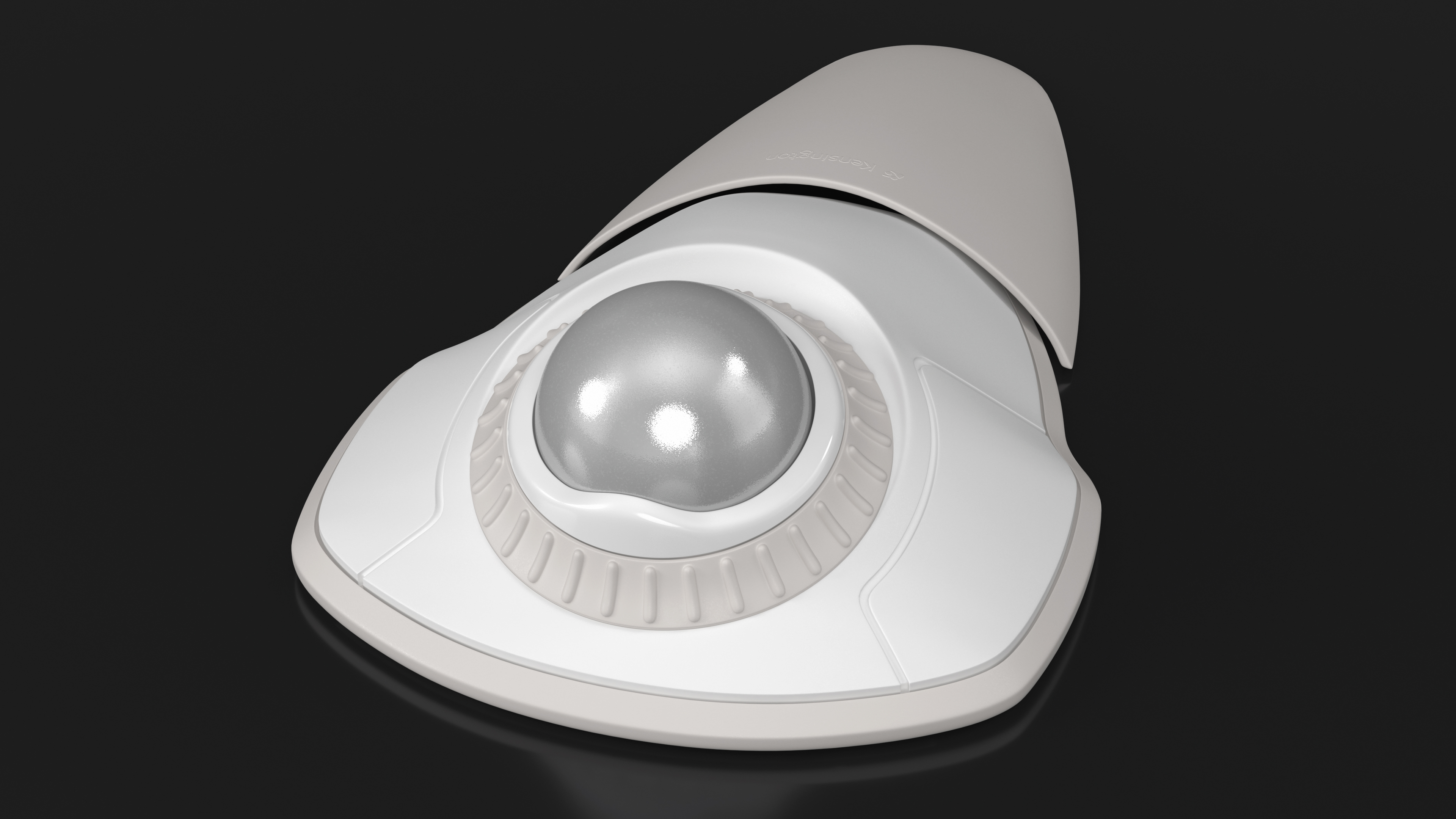 Trackball Mouse White Color 3D