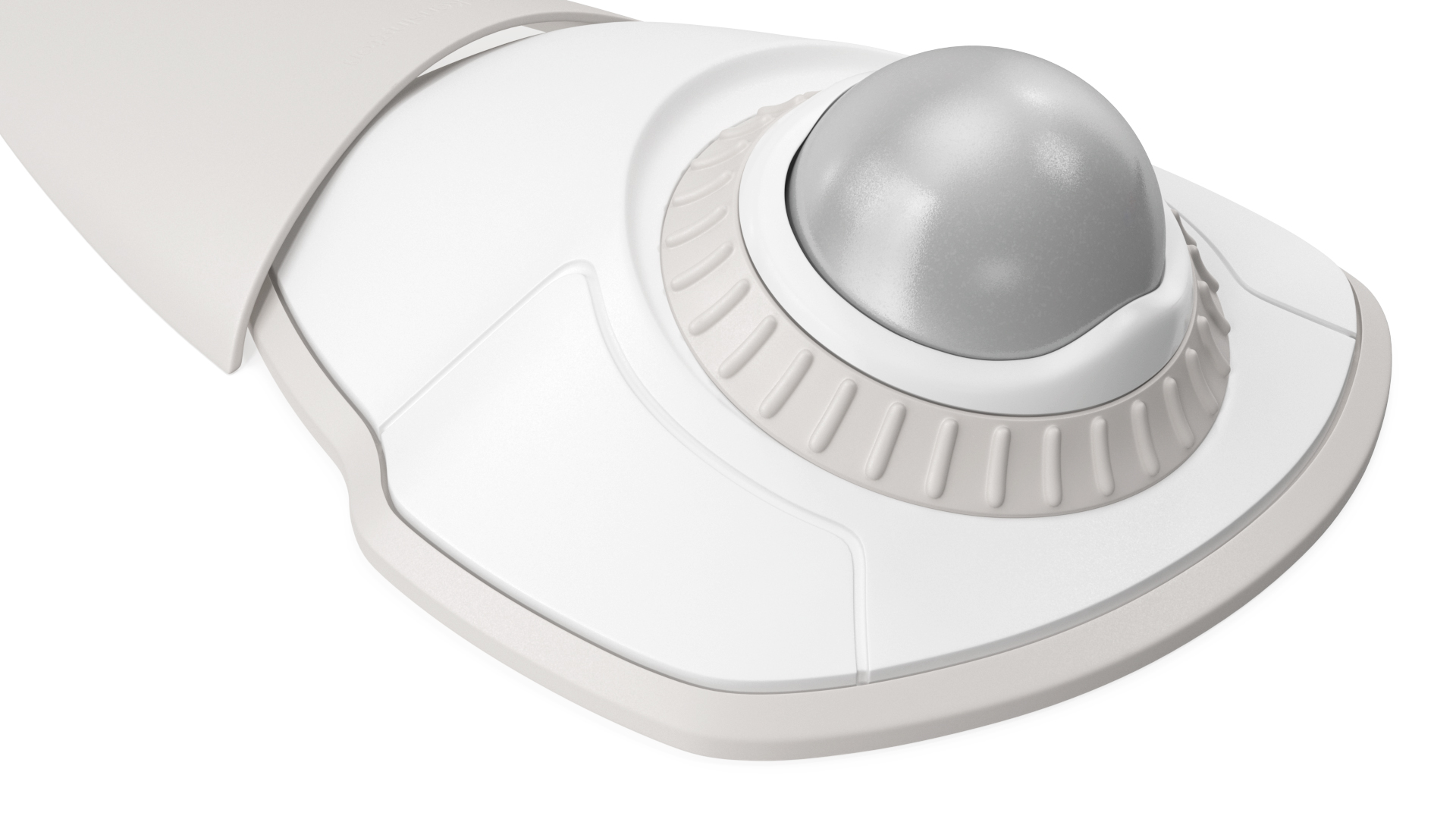Trackball Mouse White Color 3D
