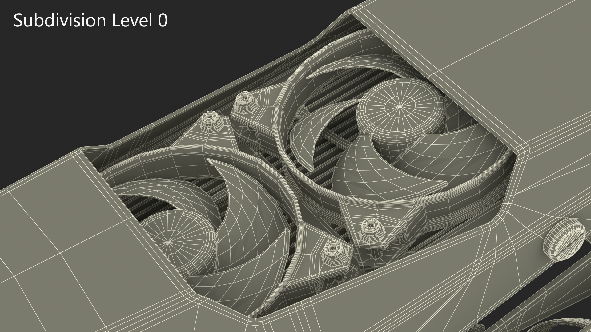Gaming PC Off State Open 3D model