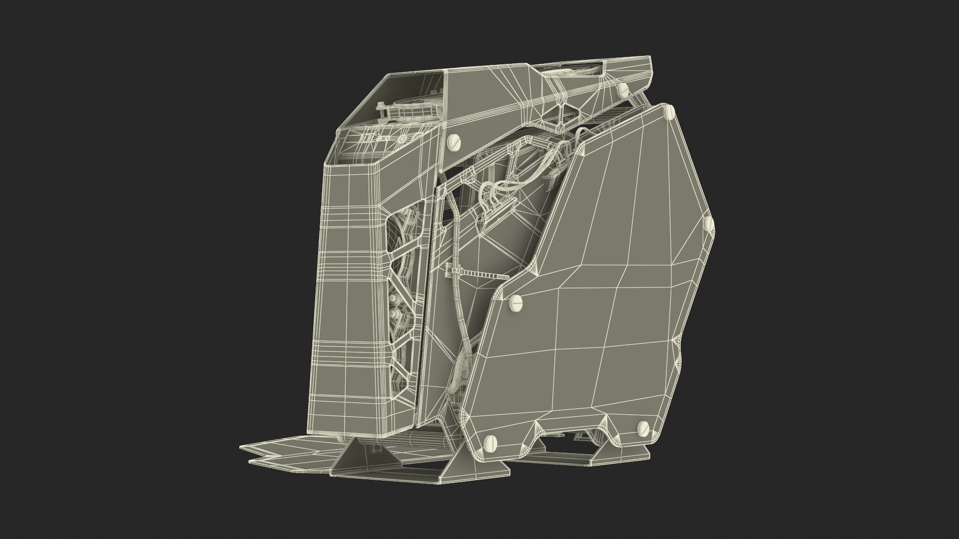 Gaming PC Off State Open 3D model