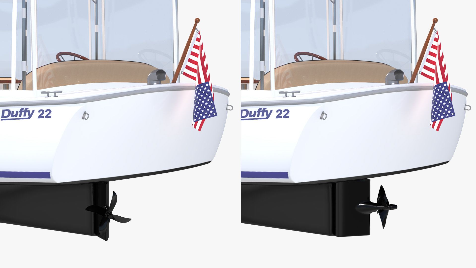 3D model Duffy 22 Bay Island Electric Boat Rigged