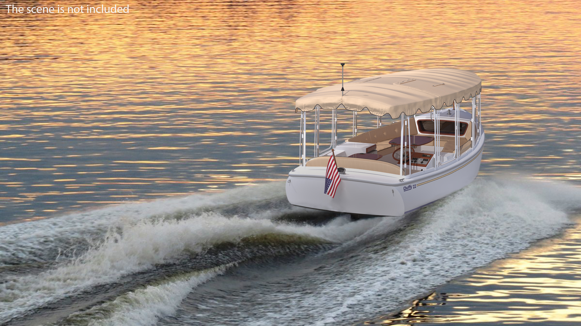 3D model Duffy 22 Bay Island Electric Boat Rigged