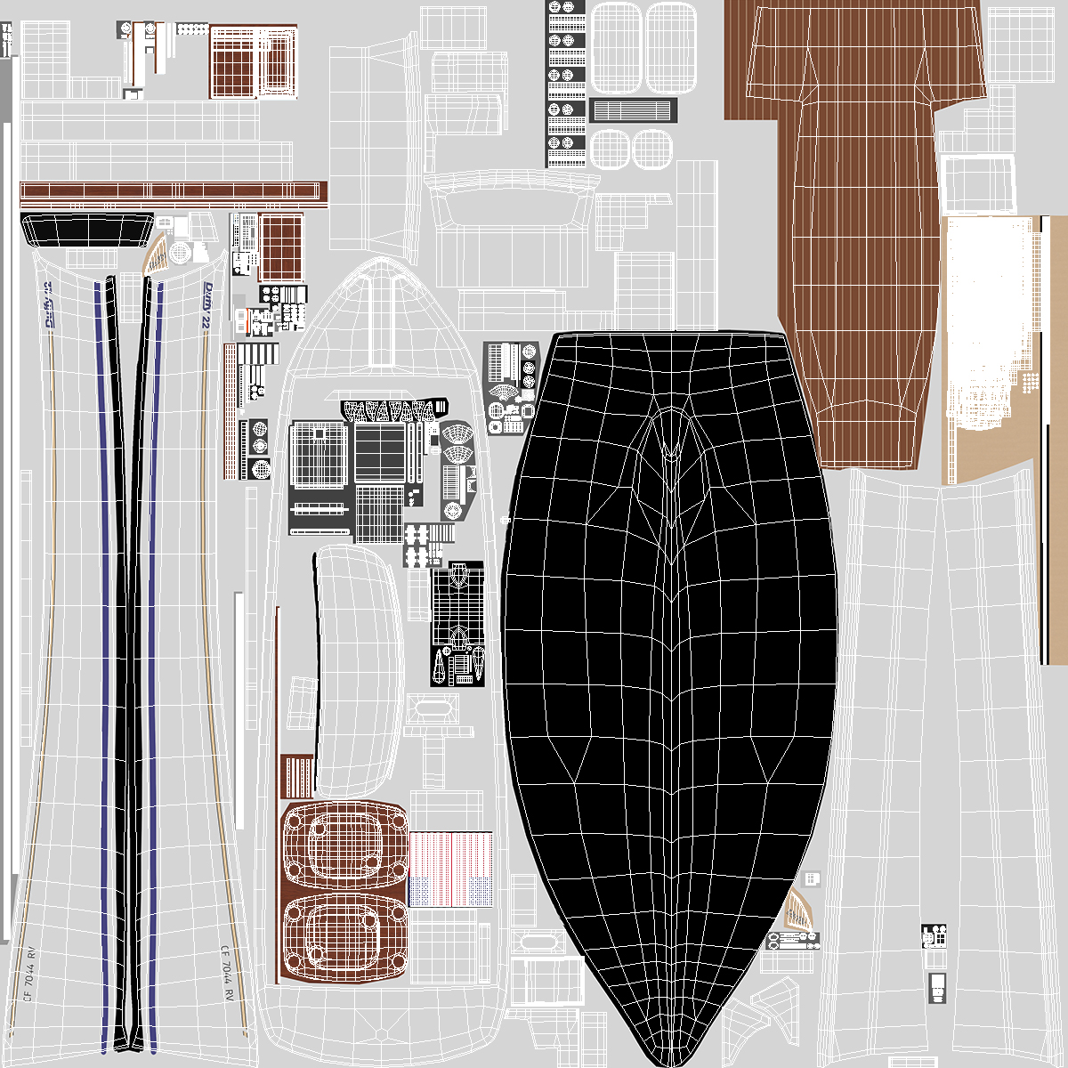 3D model Duffy 22 Bay Island Electric Boat Rigged