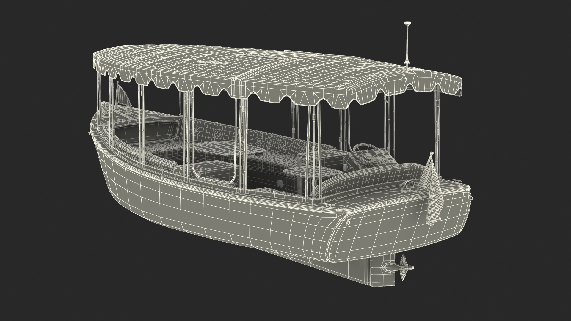 3D model Duffy 22 Bay Island Electric Boat Rigged