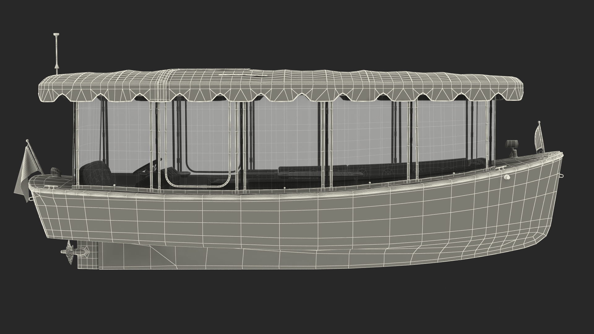 3D model Duffy 22 Bay Island Electric Boat Rigged