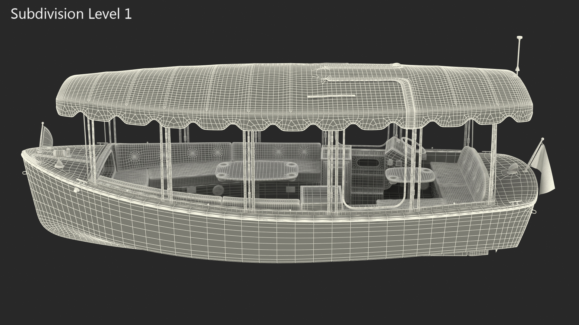 3D model Duffy 22 Bay Island Electric Boat Rigged
