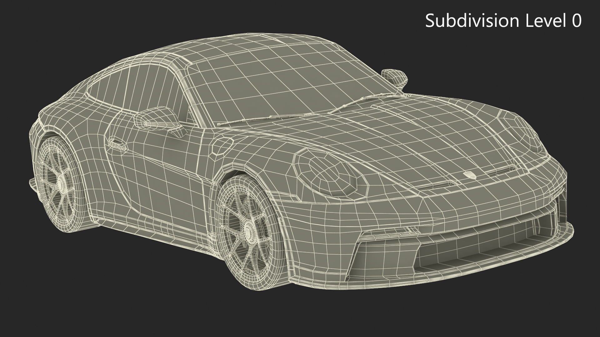 Sport Car Porsche 911 2024 Black 3D