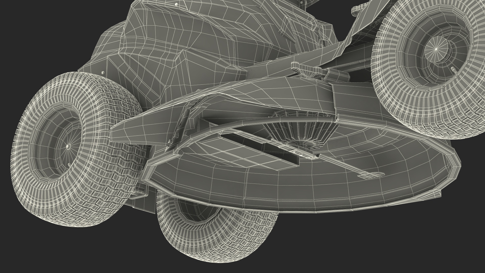 Electric Riding Lawn Mower Rigged for Maya 3D