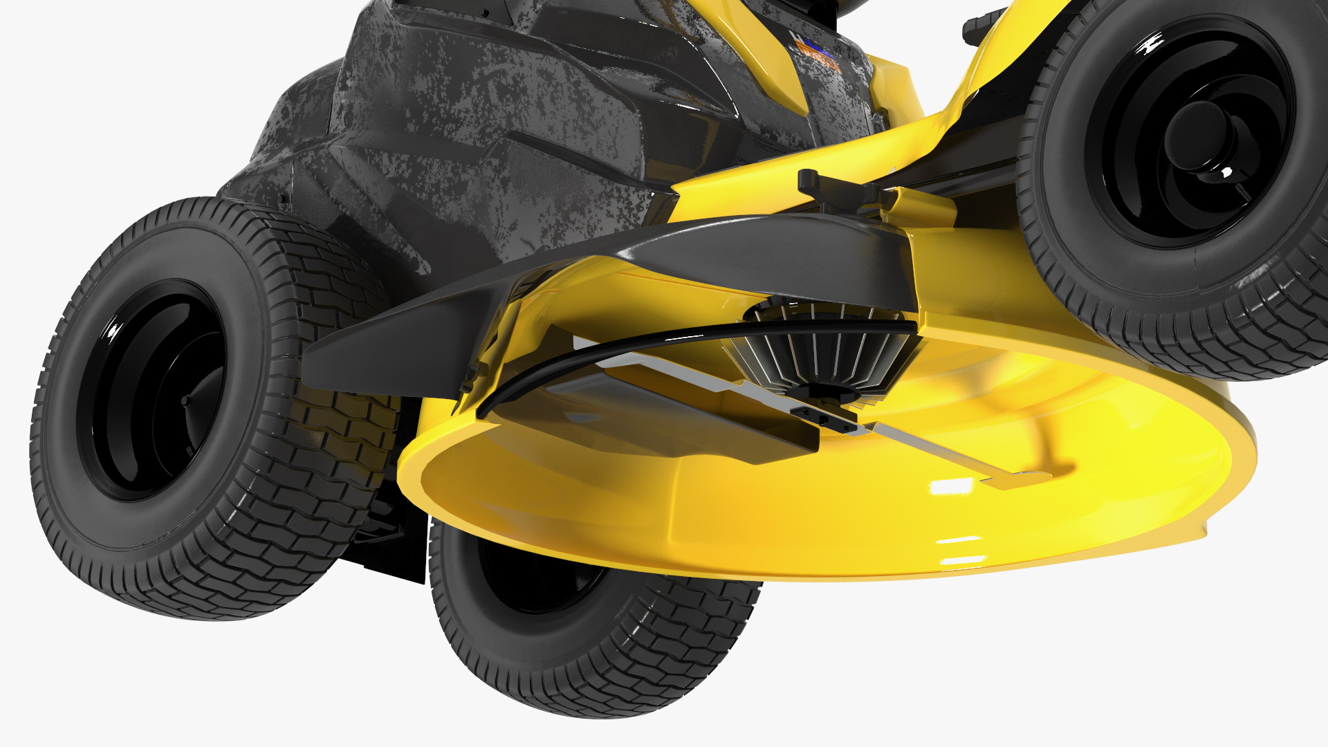 Electric Riding Lawn Mower Rigged for Maya 3D