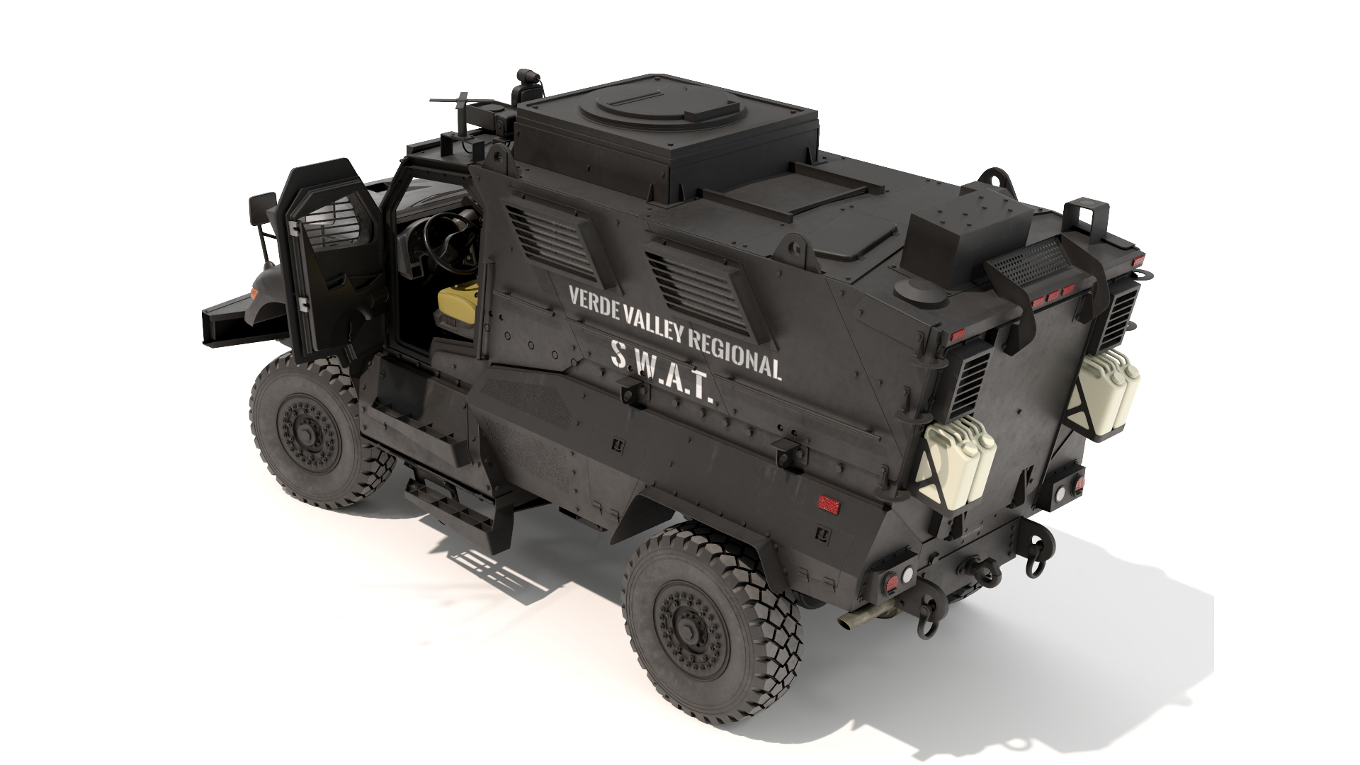 3D model SWAT Vehicle International MaxxPro Black