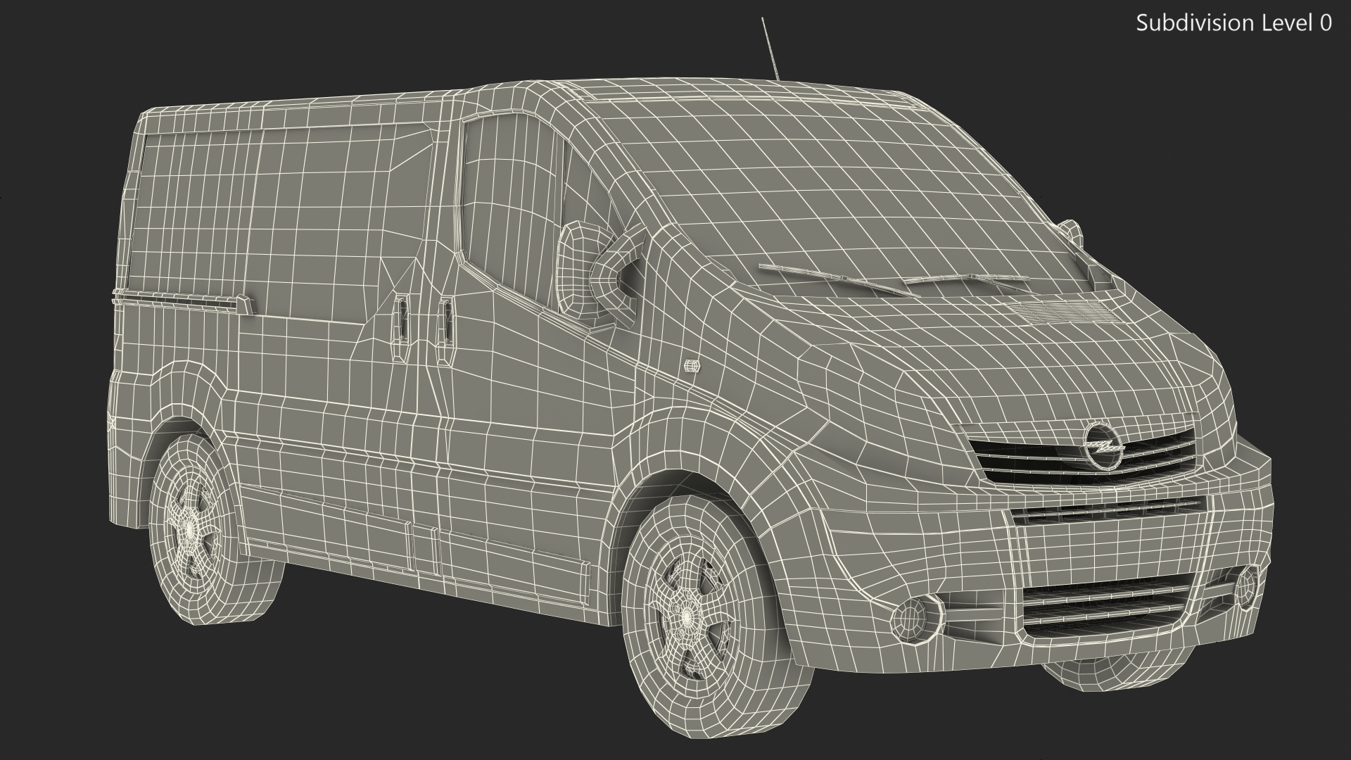 3D Opel Vivaro 2013 Simple Interior Your Brand model