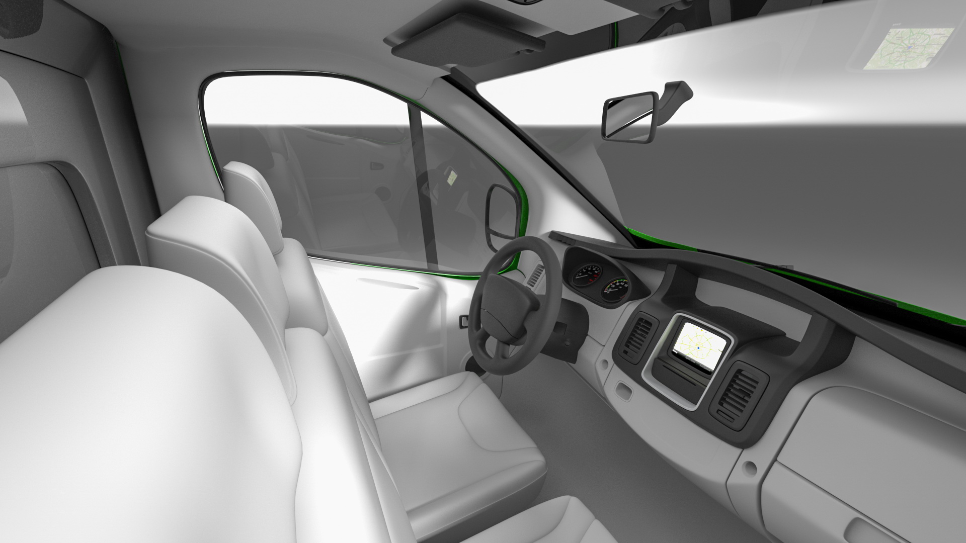 3D Opel Vivaro 2013 Simple Interior Your Brand model