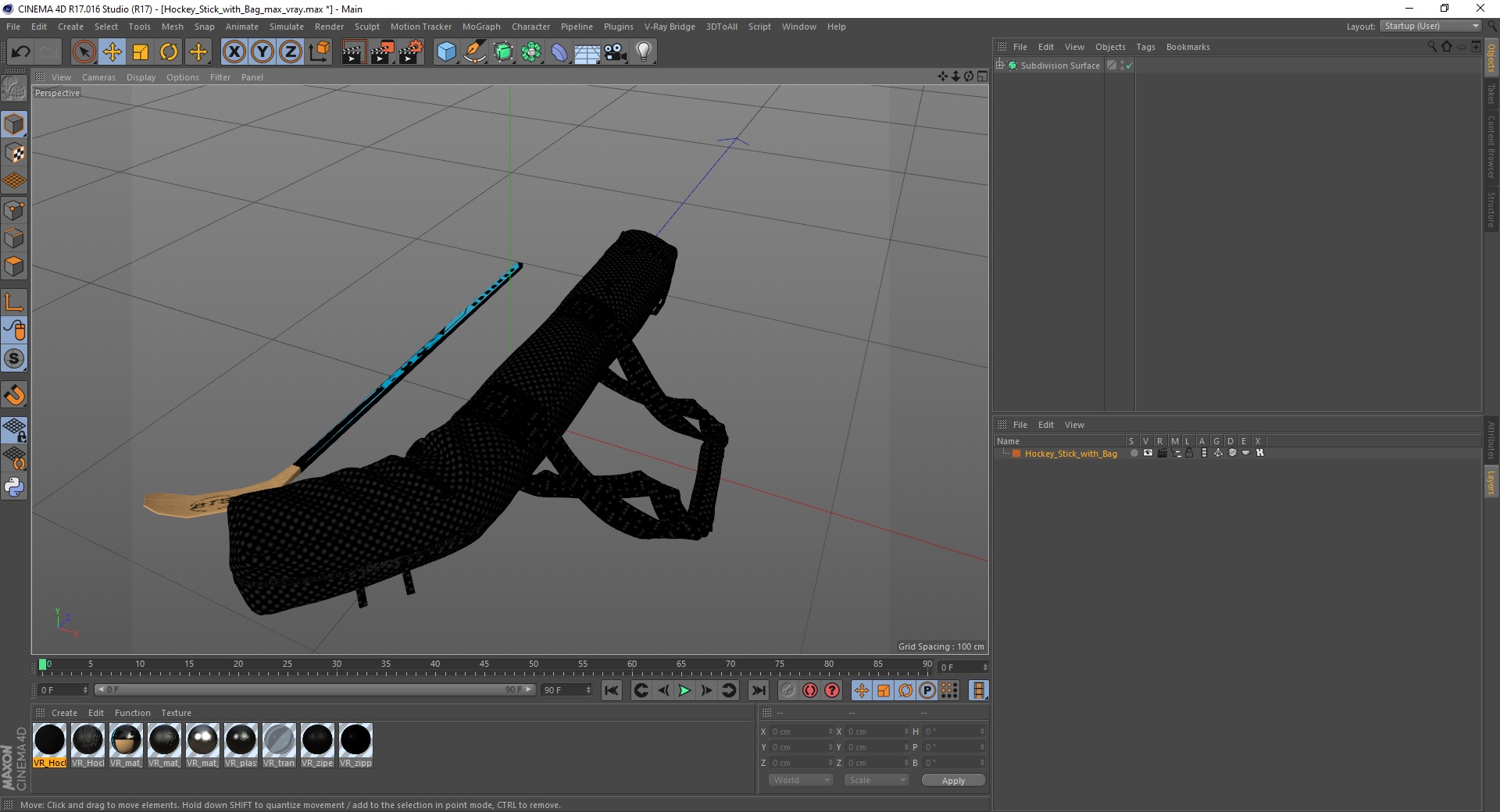 3D Hockey Stick with Bag