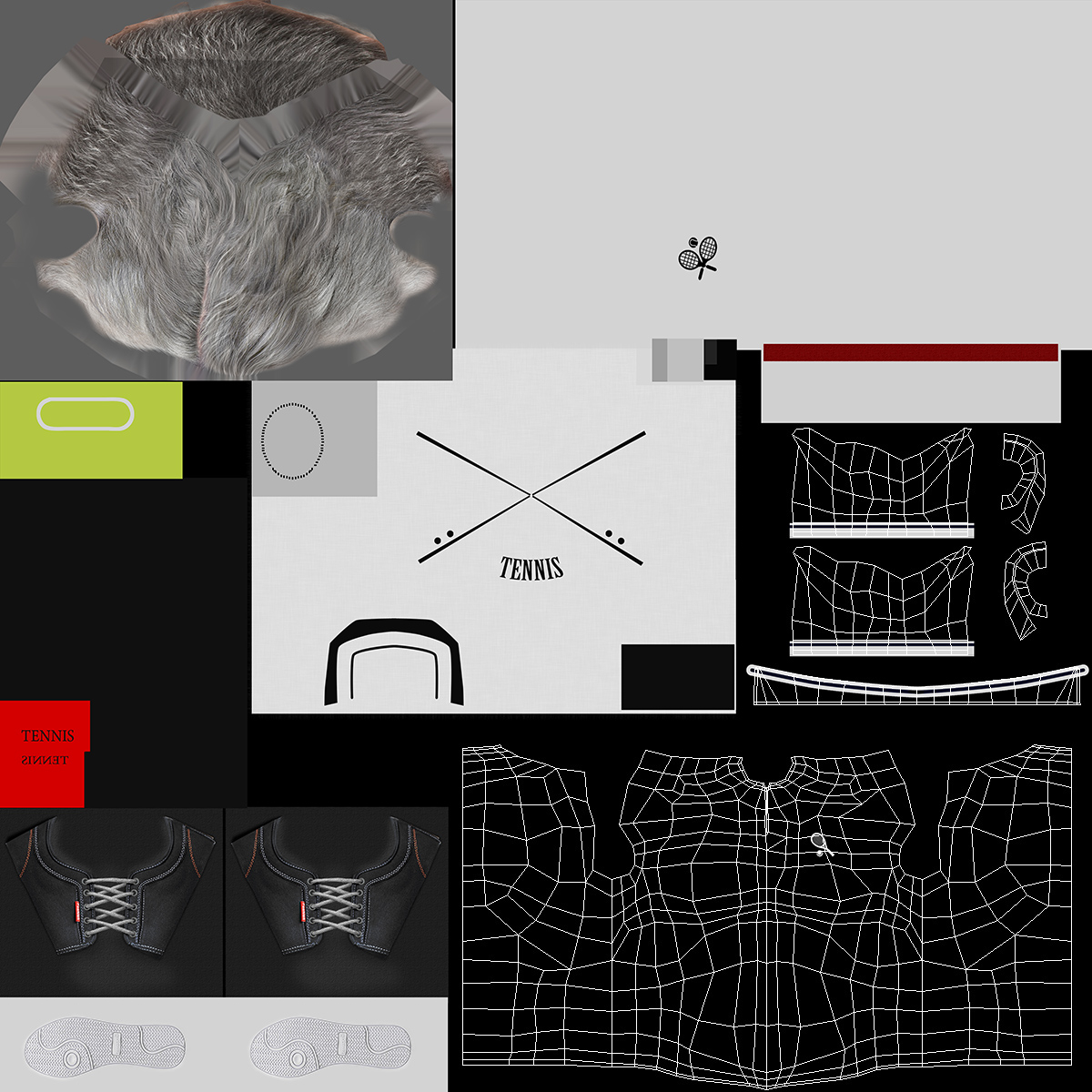 3D Sport T Shirt model