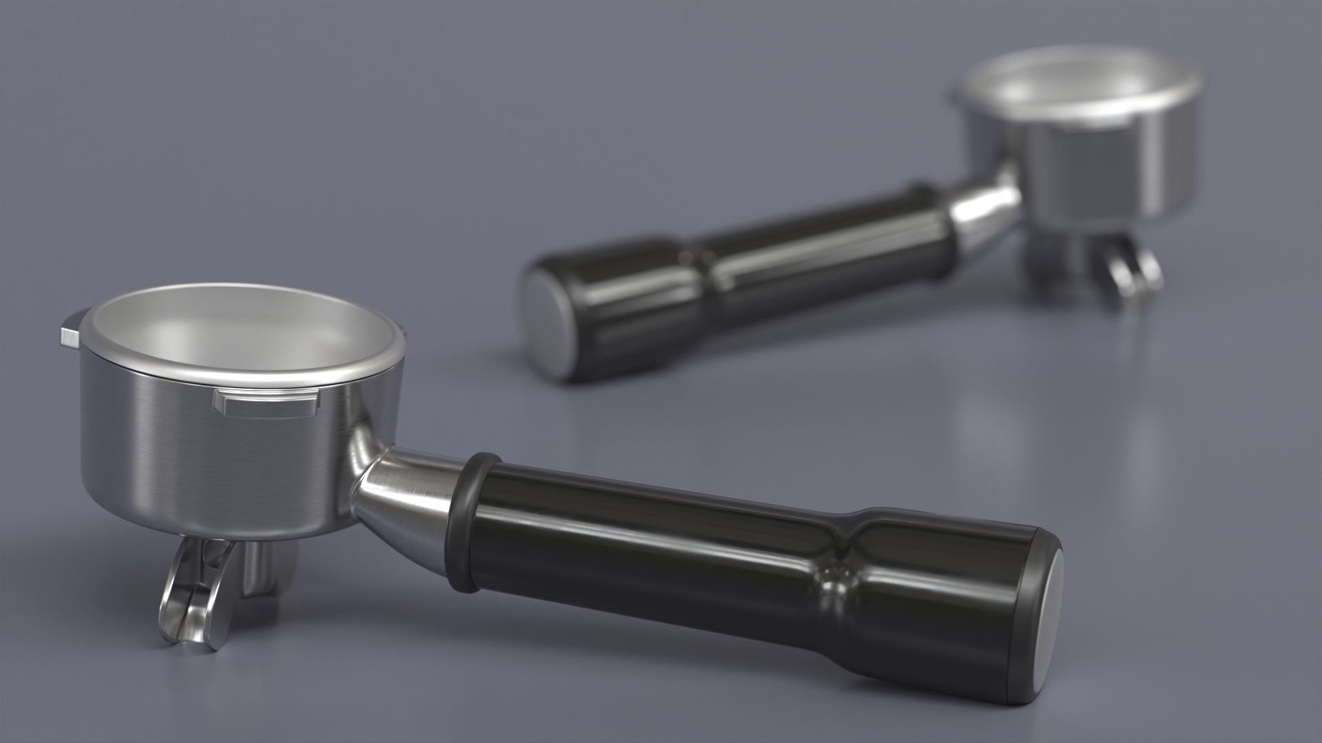 3D Double Spouts Portafilter Empty