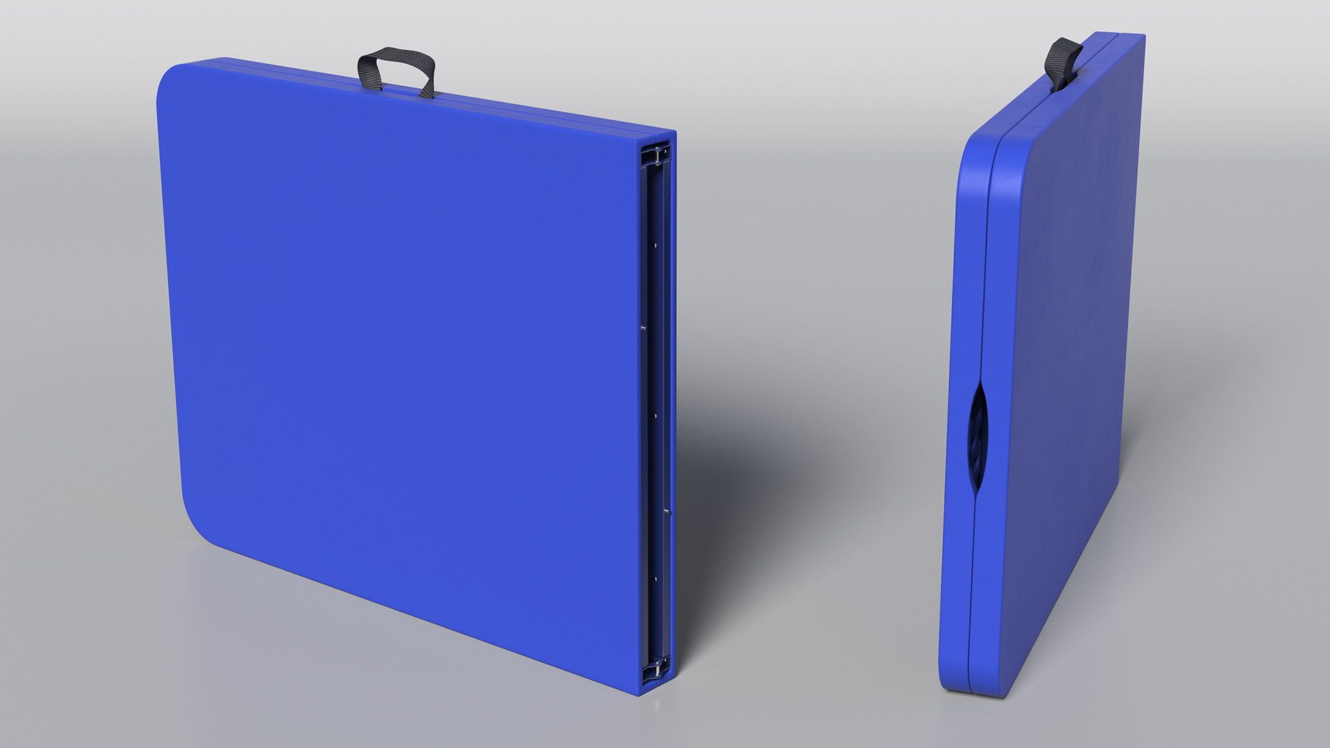 3D model Plastic Folded Table Blue