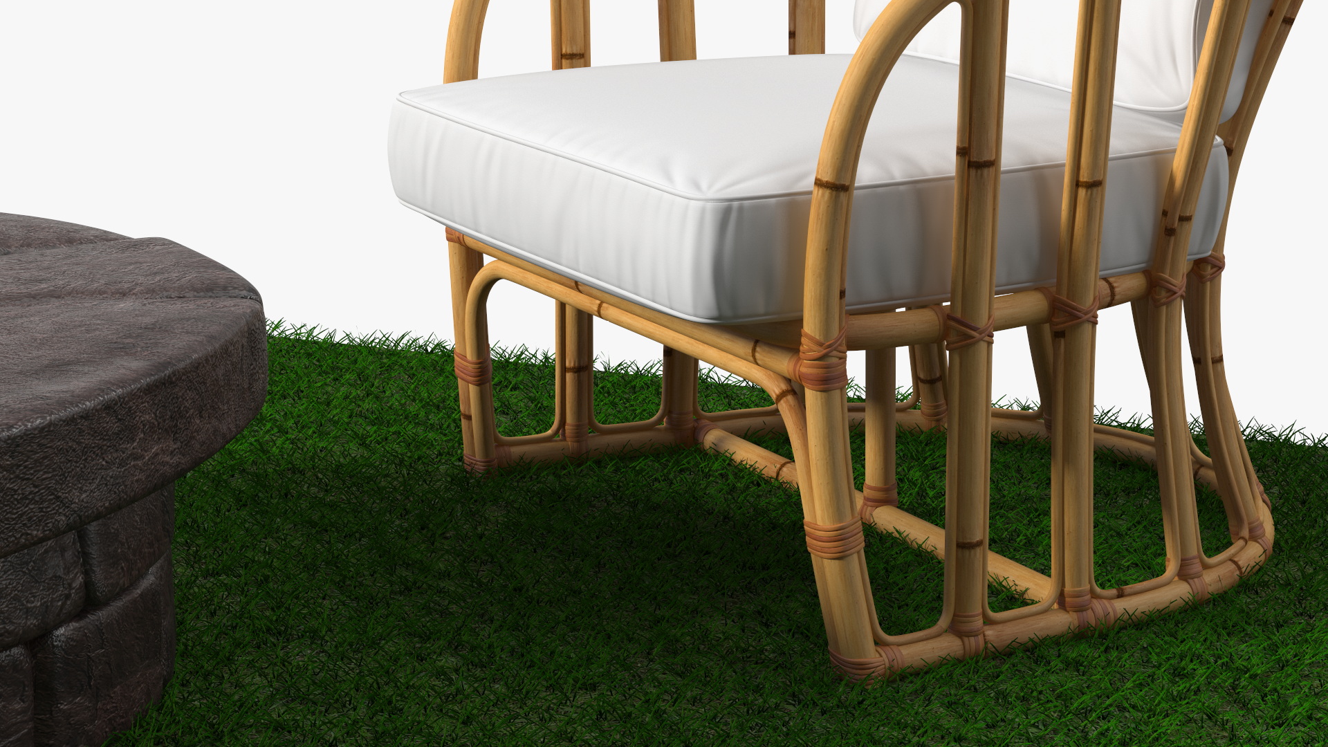 Outdoor Garden Fire Pit with Armchair 3D