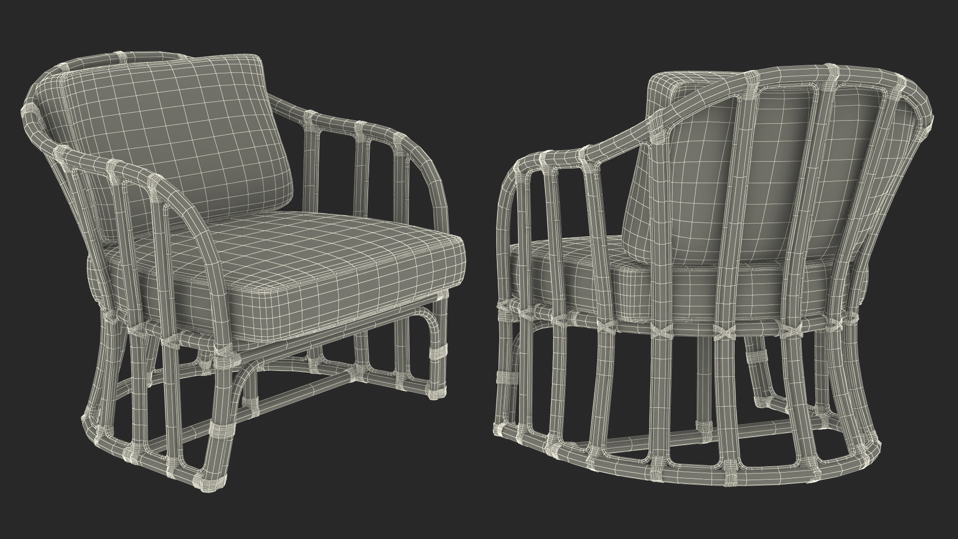 Outdoor Garden Fire Pit with Armchair 3D