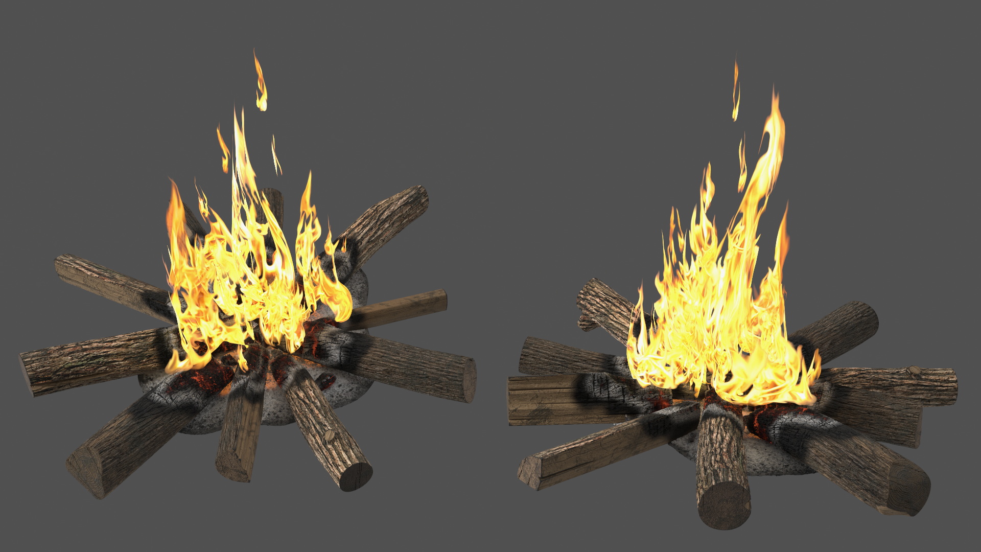 Outdoor Garden Fire Pit with Armchair 3D