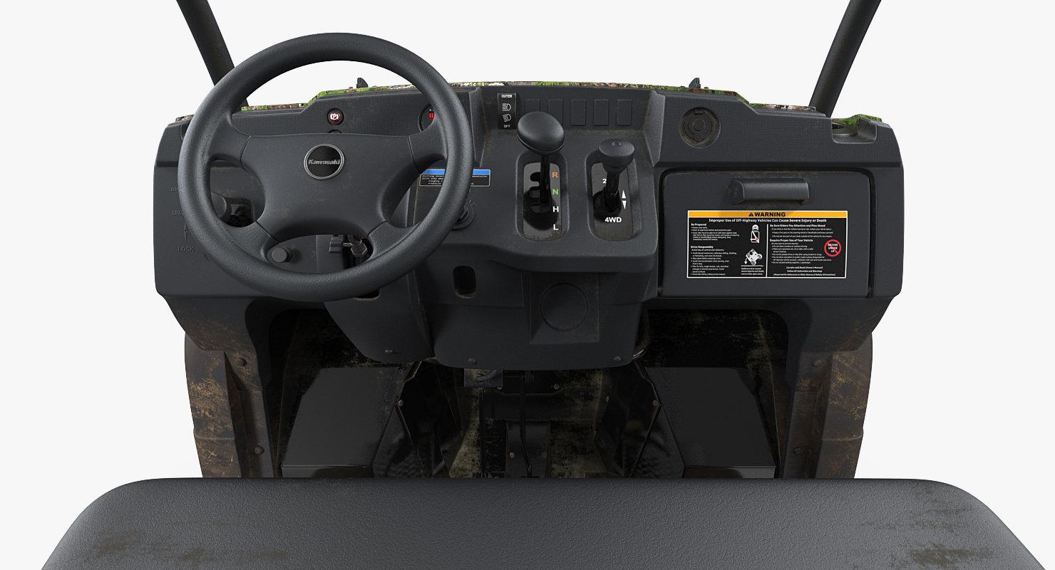 3D 2019 Camo Dirty Kawasaki Mule SX 4x4